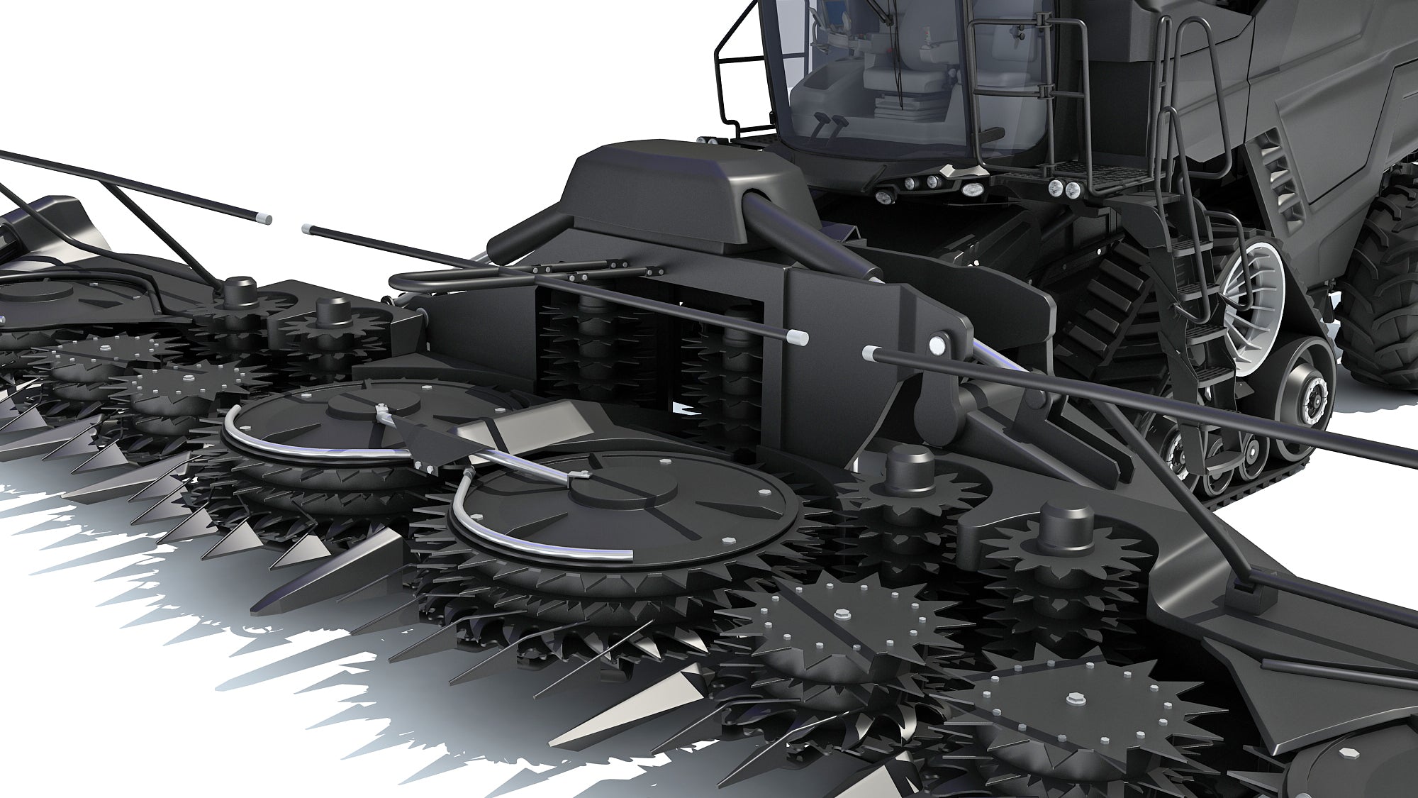 Black Combine Harvester
