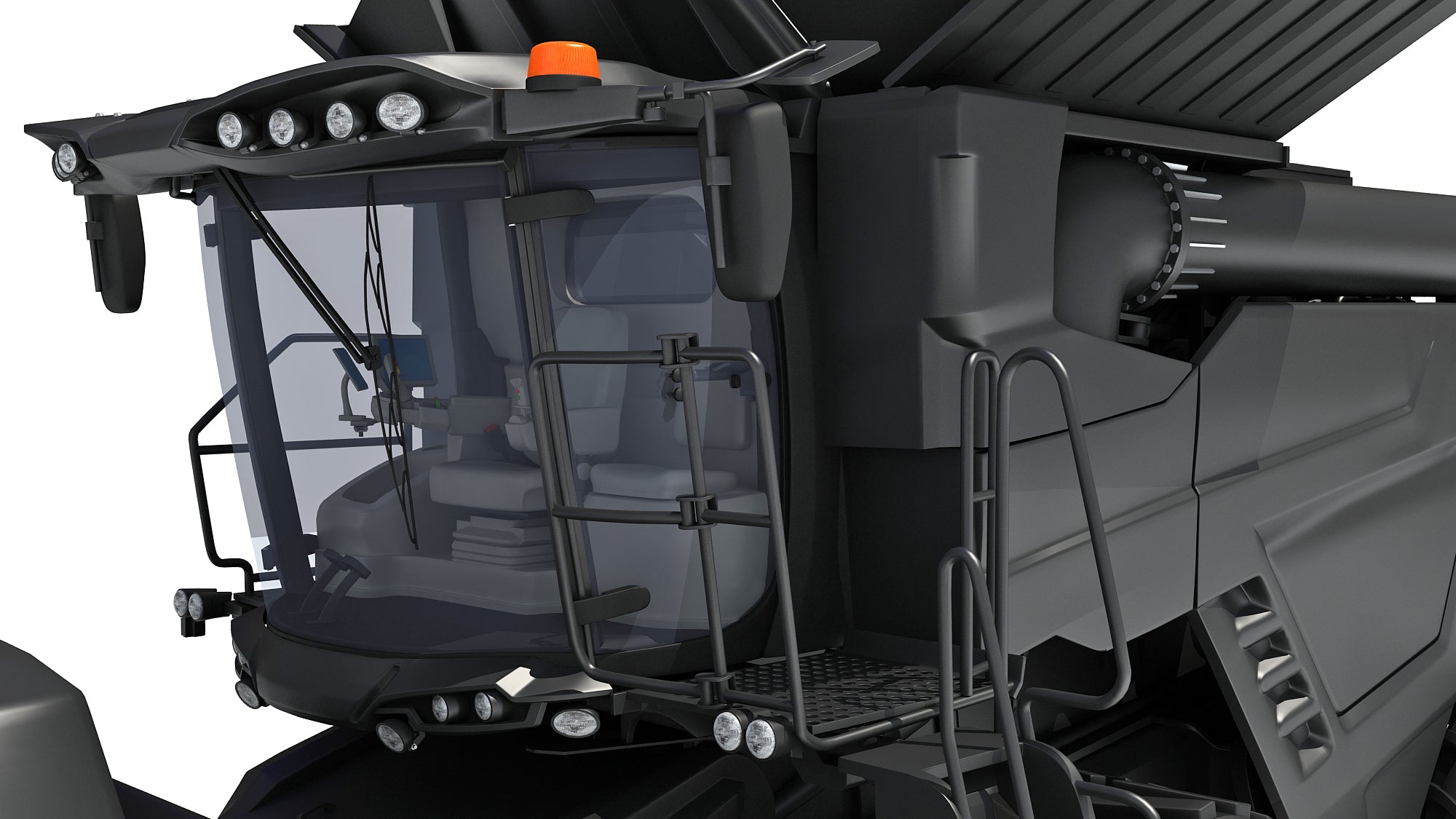 Black Combine Harvester