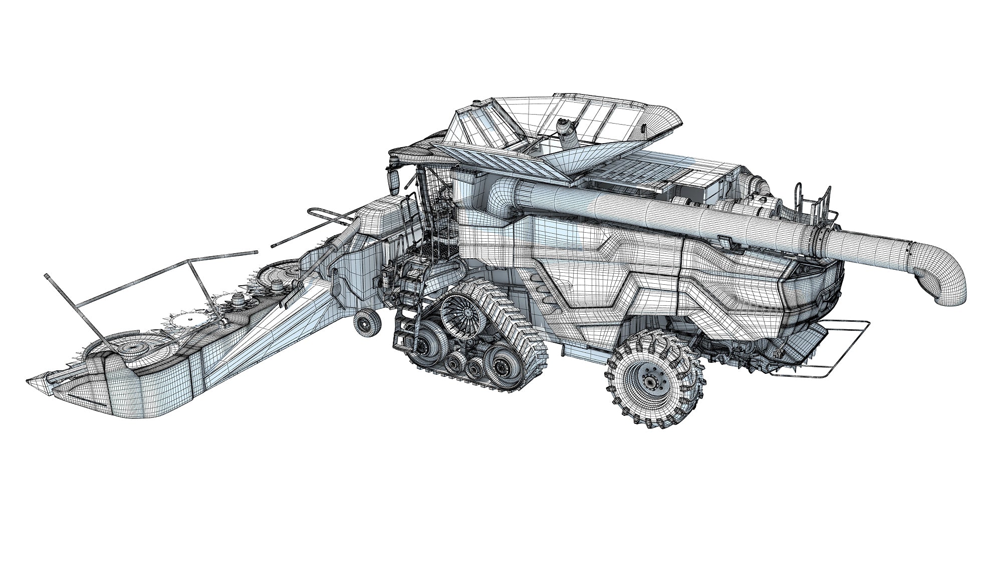 Black Combine Harvester