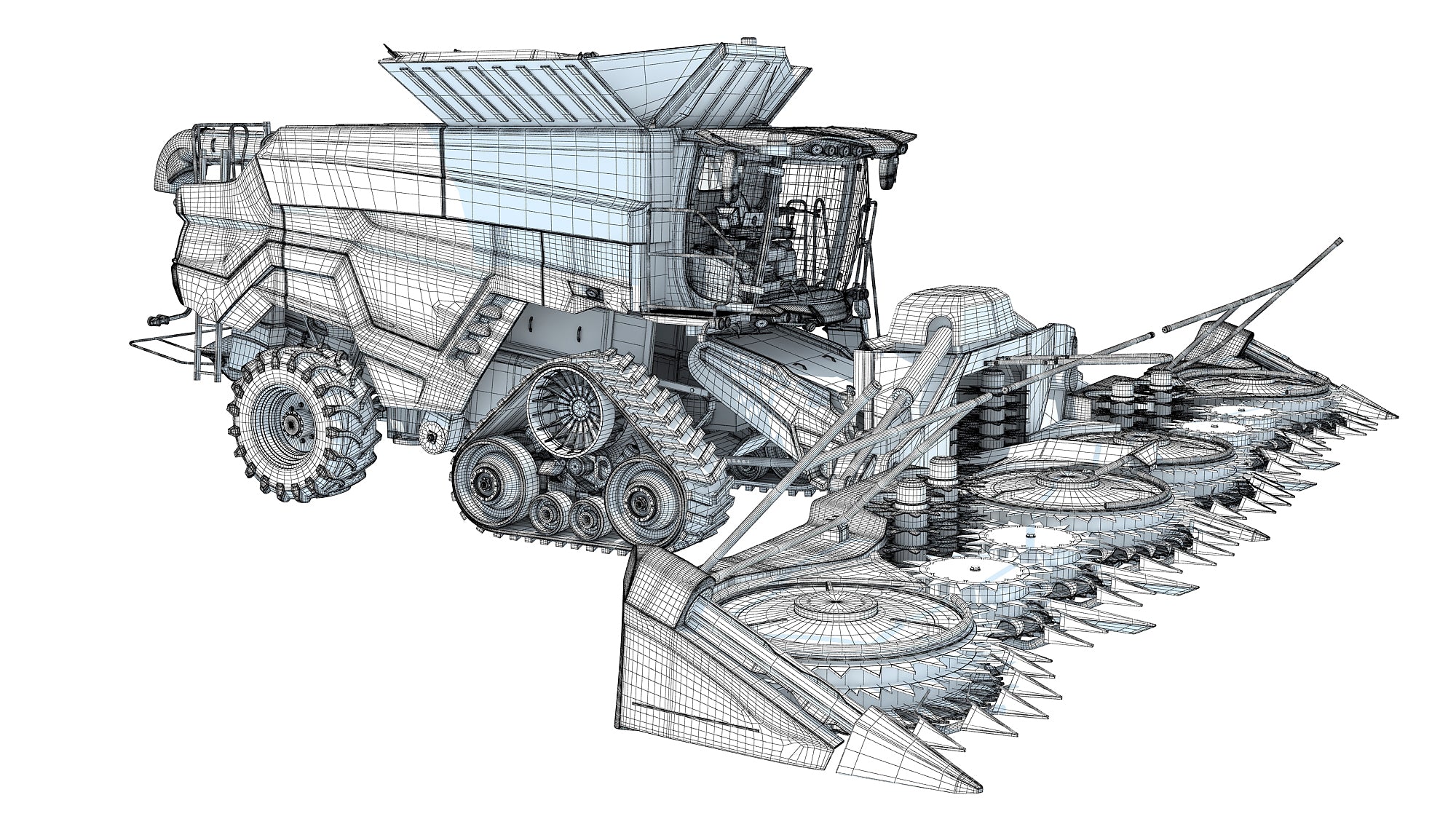 Black Combine Harvester
