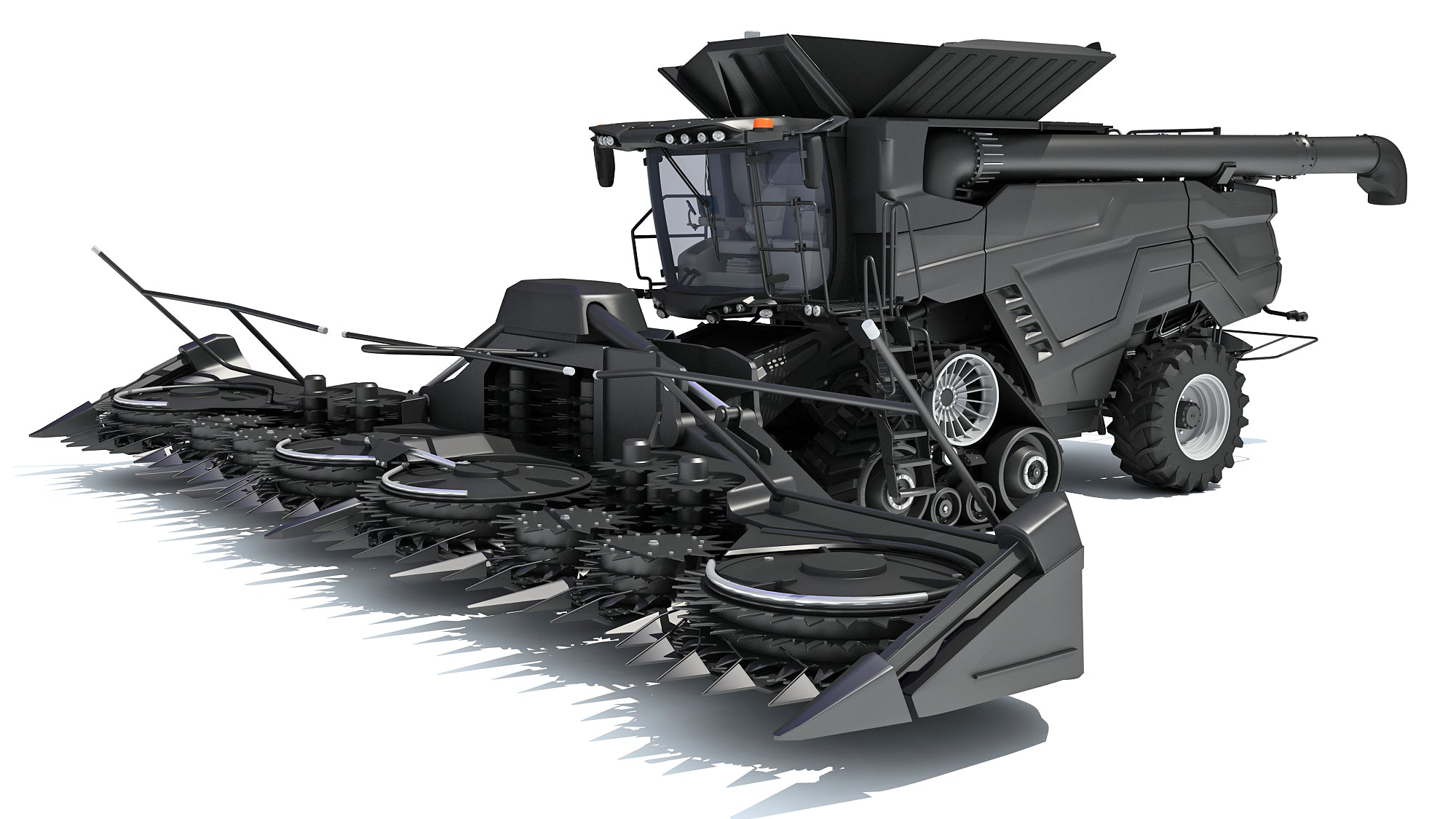 Black Combine Harvester