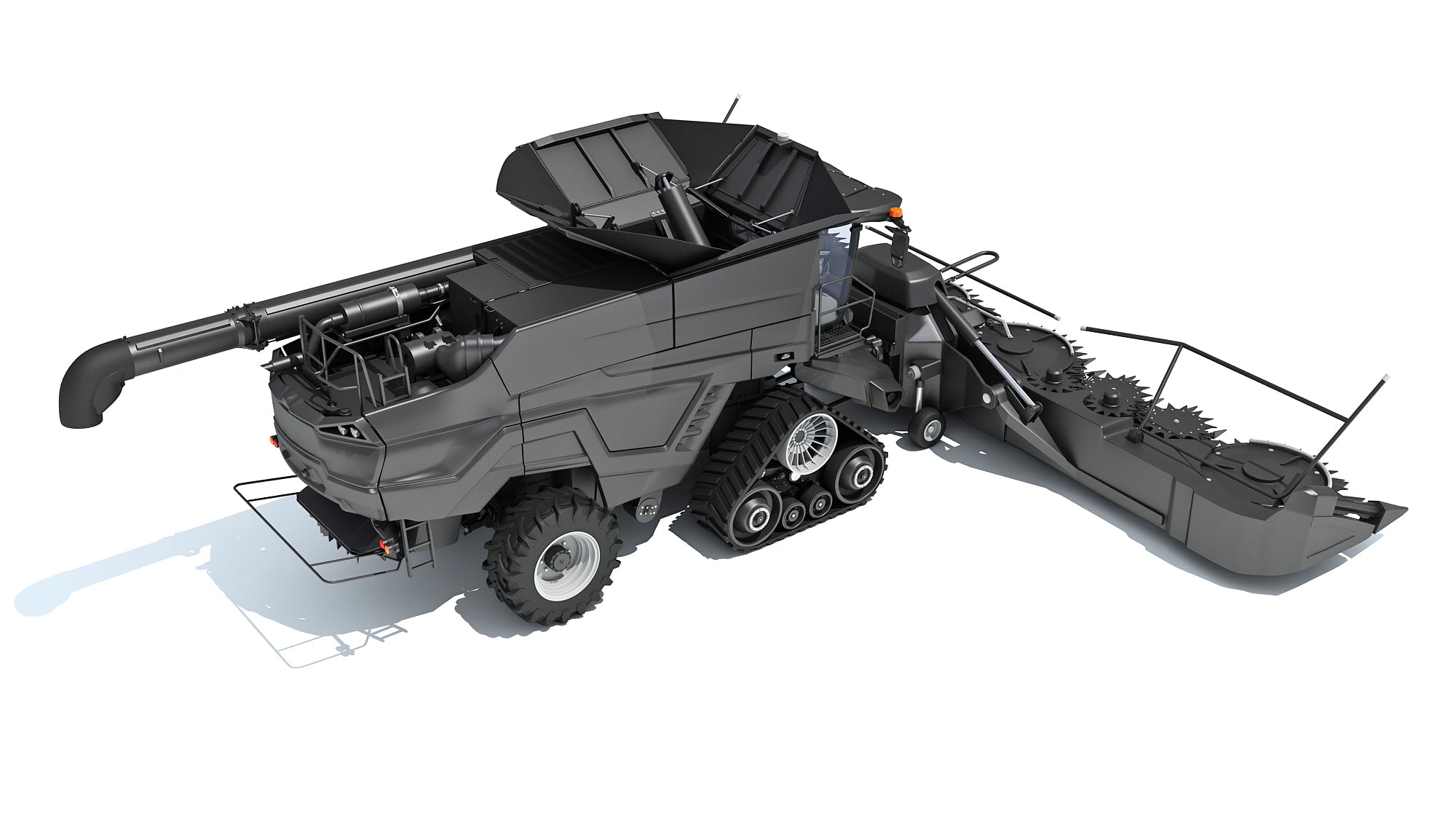 Black Combine Harvester