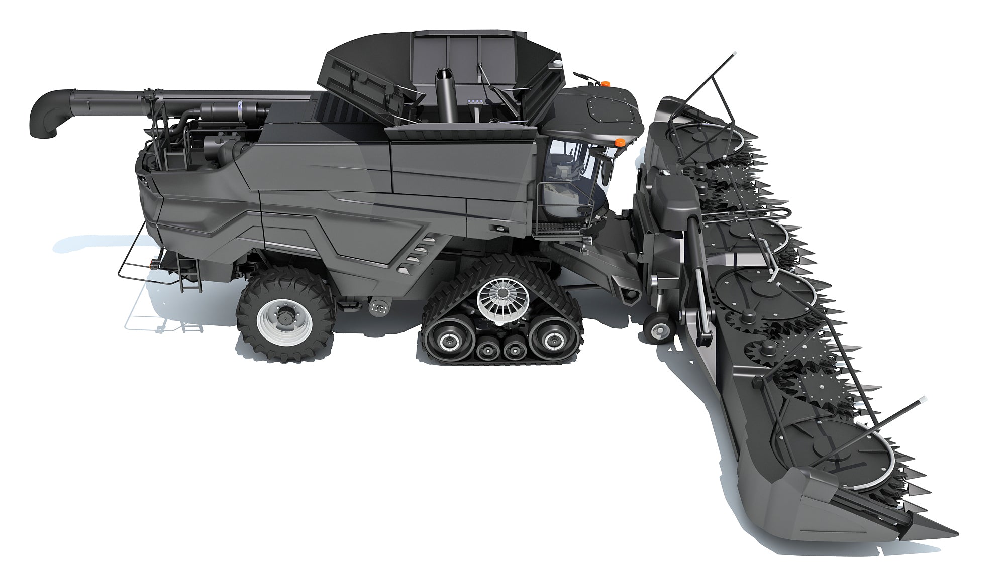 Black Combine Harvester