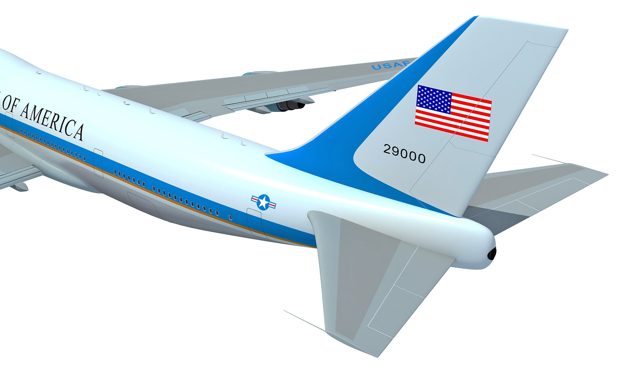 Air Force One Aerial Scene