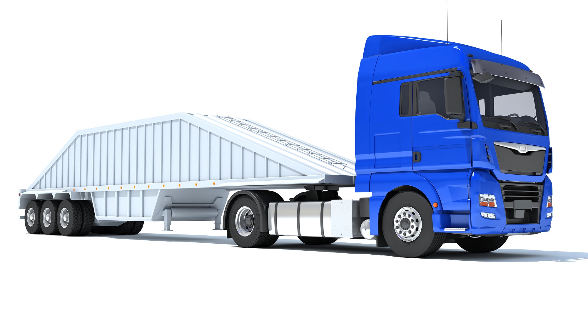 Truck with Bottom Dump Trailer