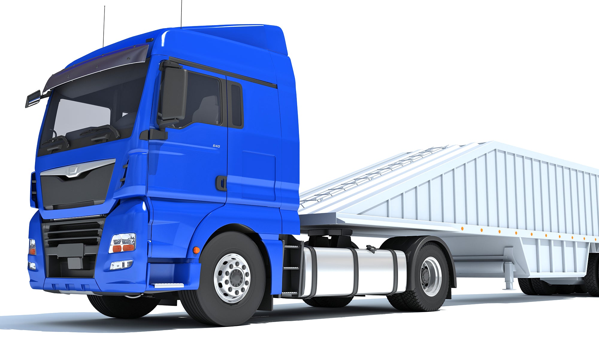 Truck with Bottom Dump Trailer