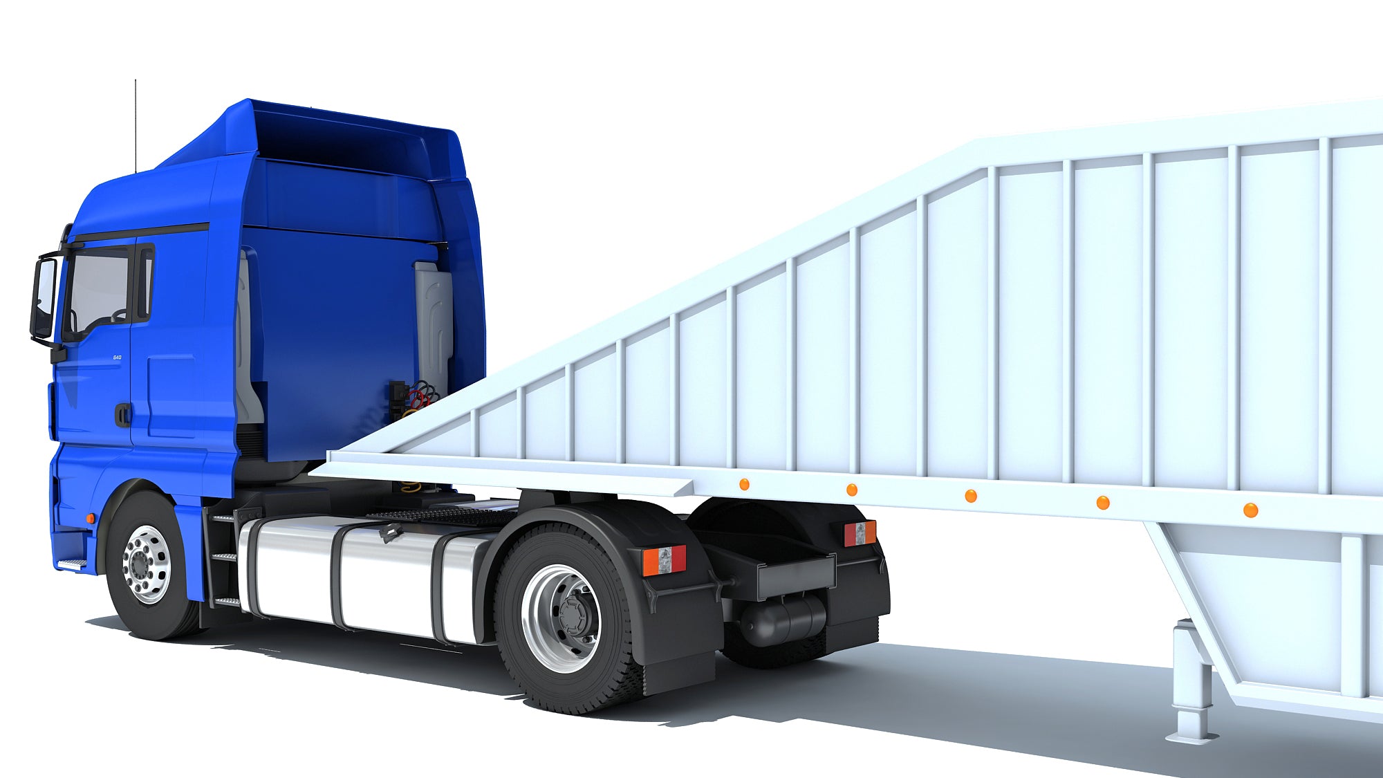 Truck with Bottom Dump Trailer
