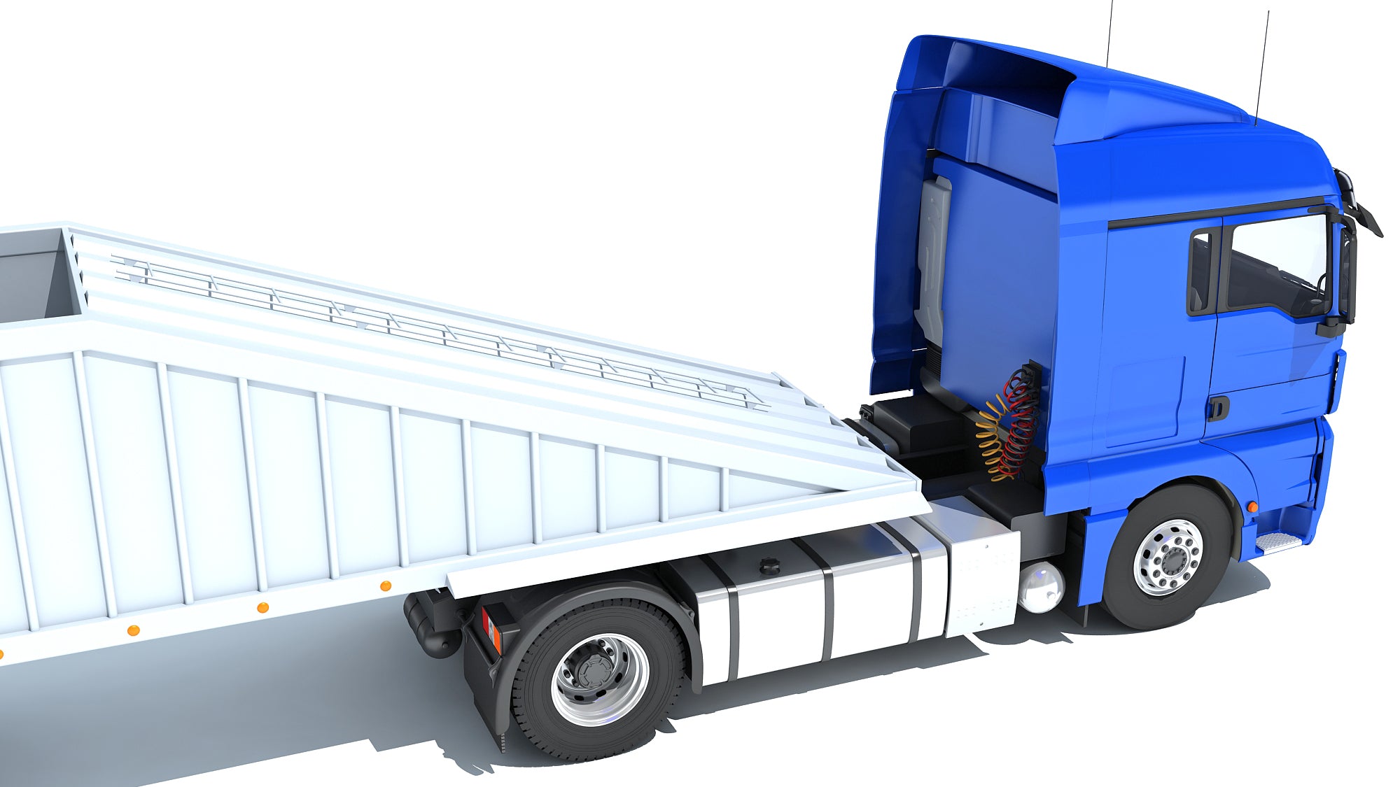 Truck with Bottom Dump Trailer