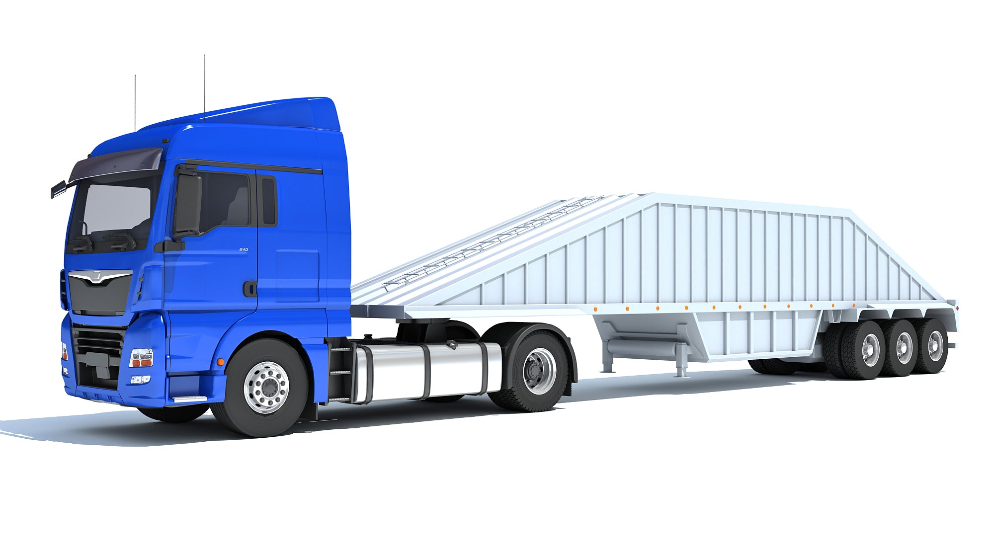 Truck with Bottom Dump Trailer