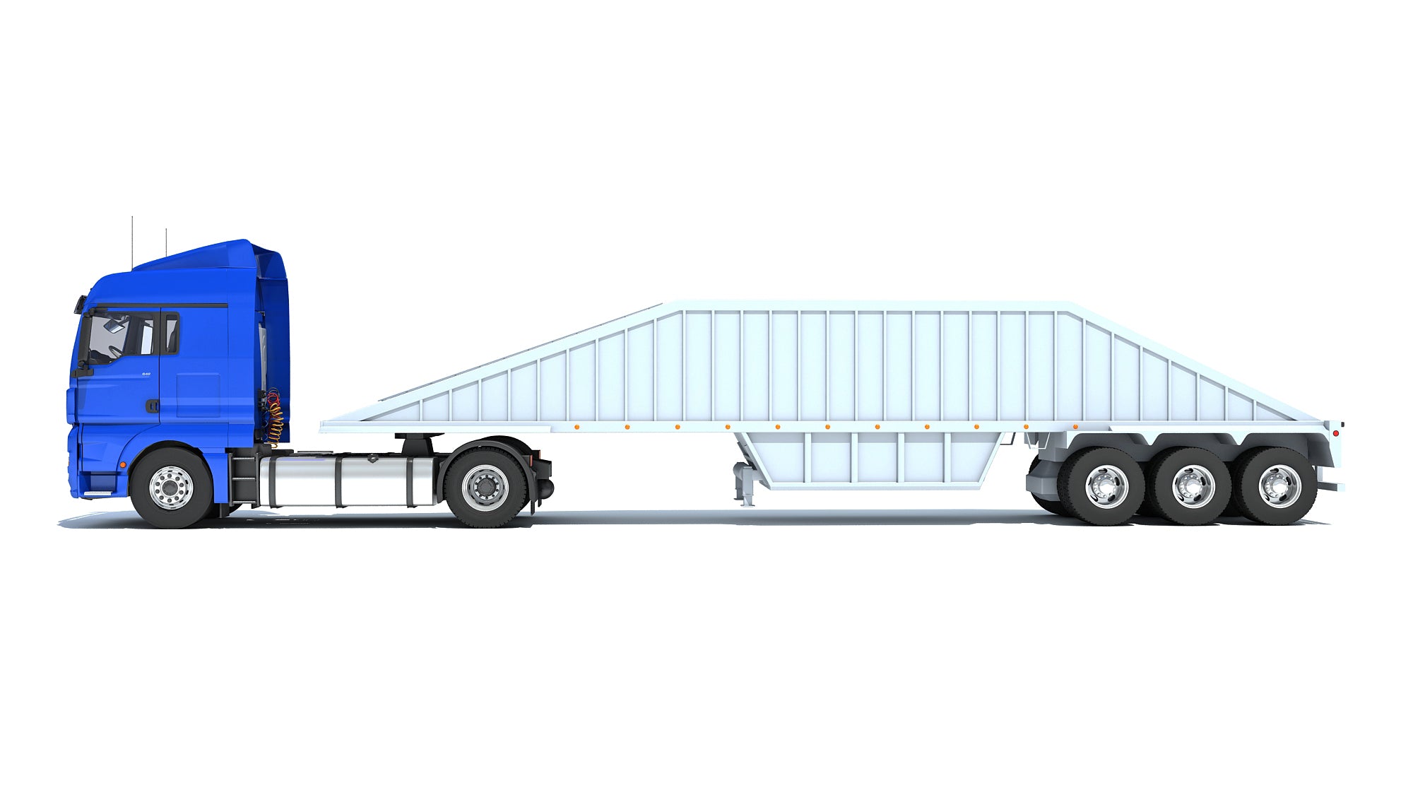 Truck with Bottom Dump Trailer