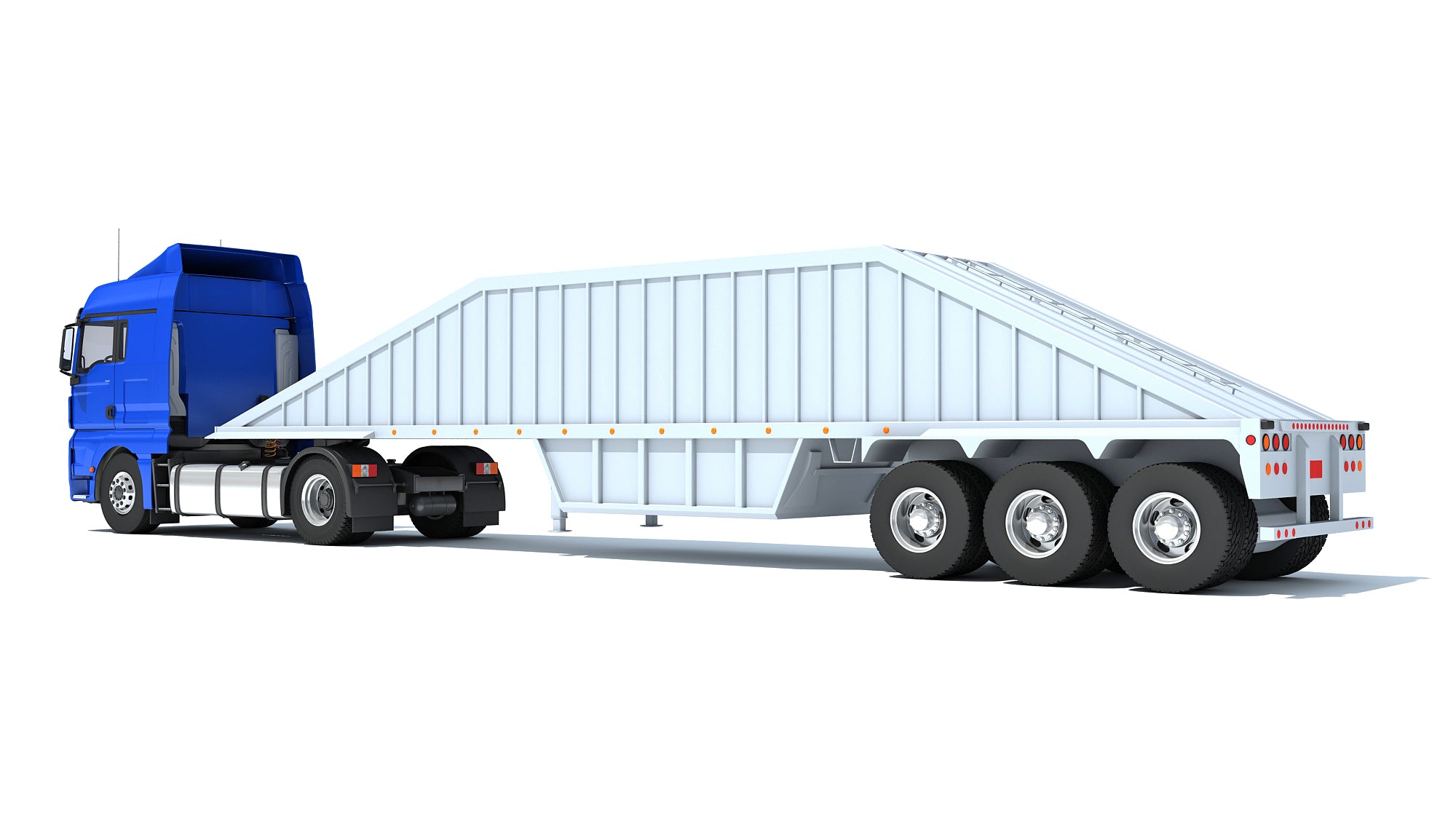 Truck with Bottom Dump Trailer
