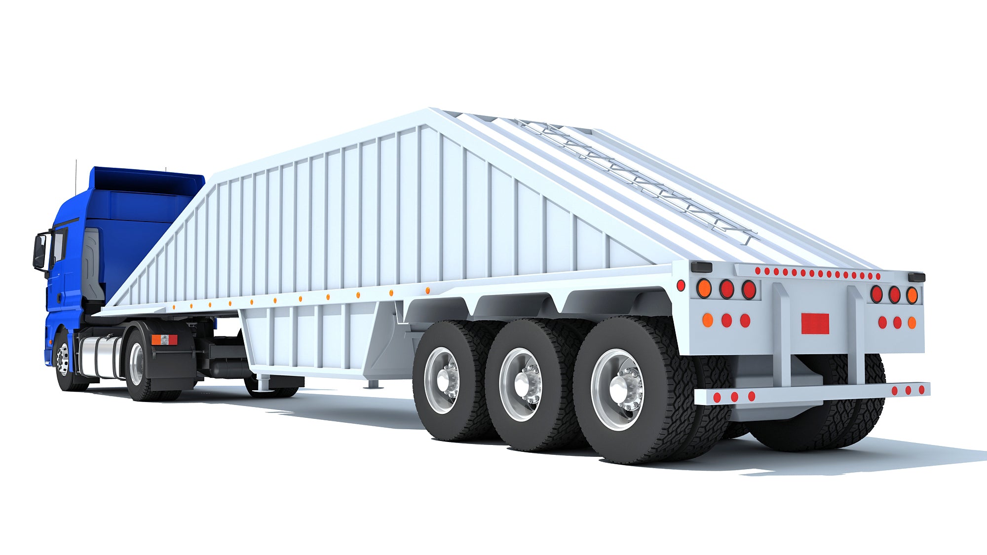 Truck with Bottom Dump Trailer