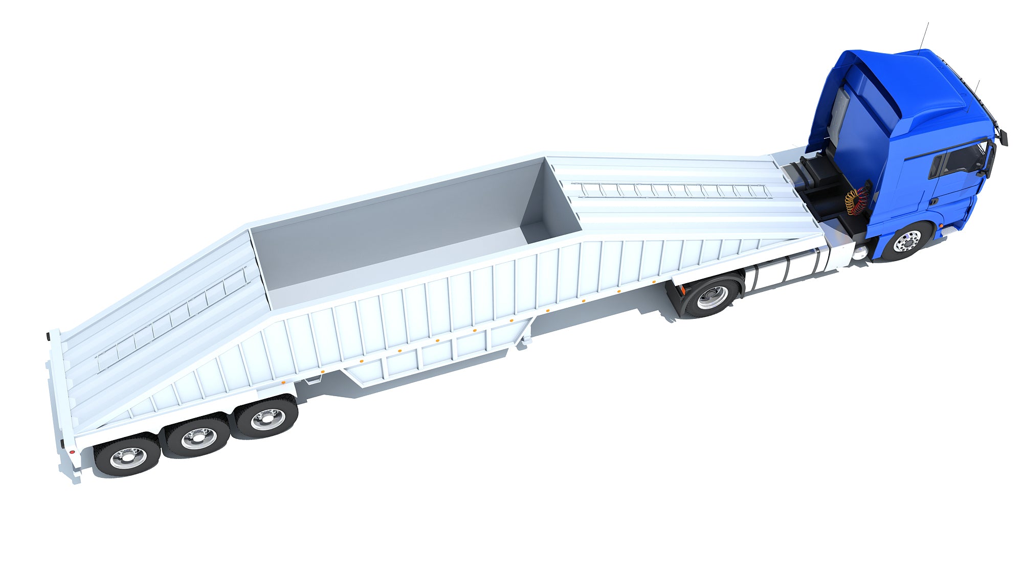 Truck with Bottom Dump Trailer