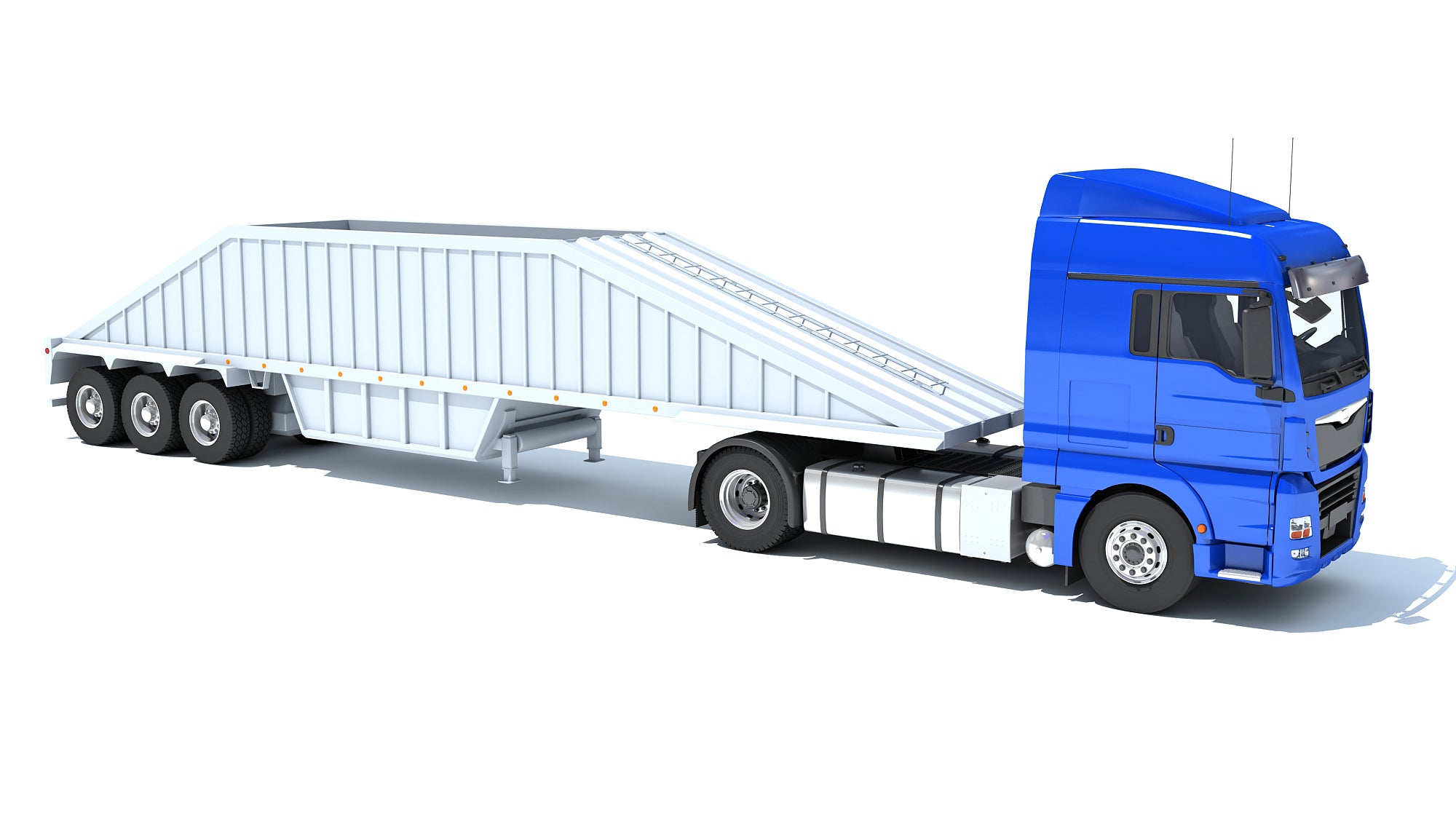 Truck with Bottom Dump Trailer