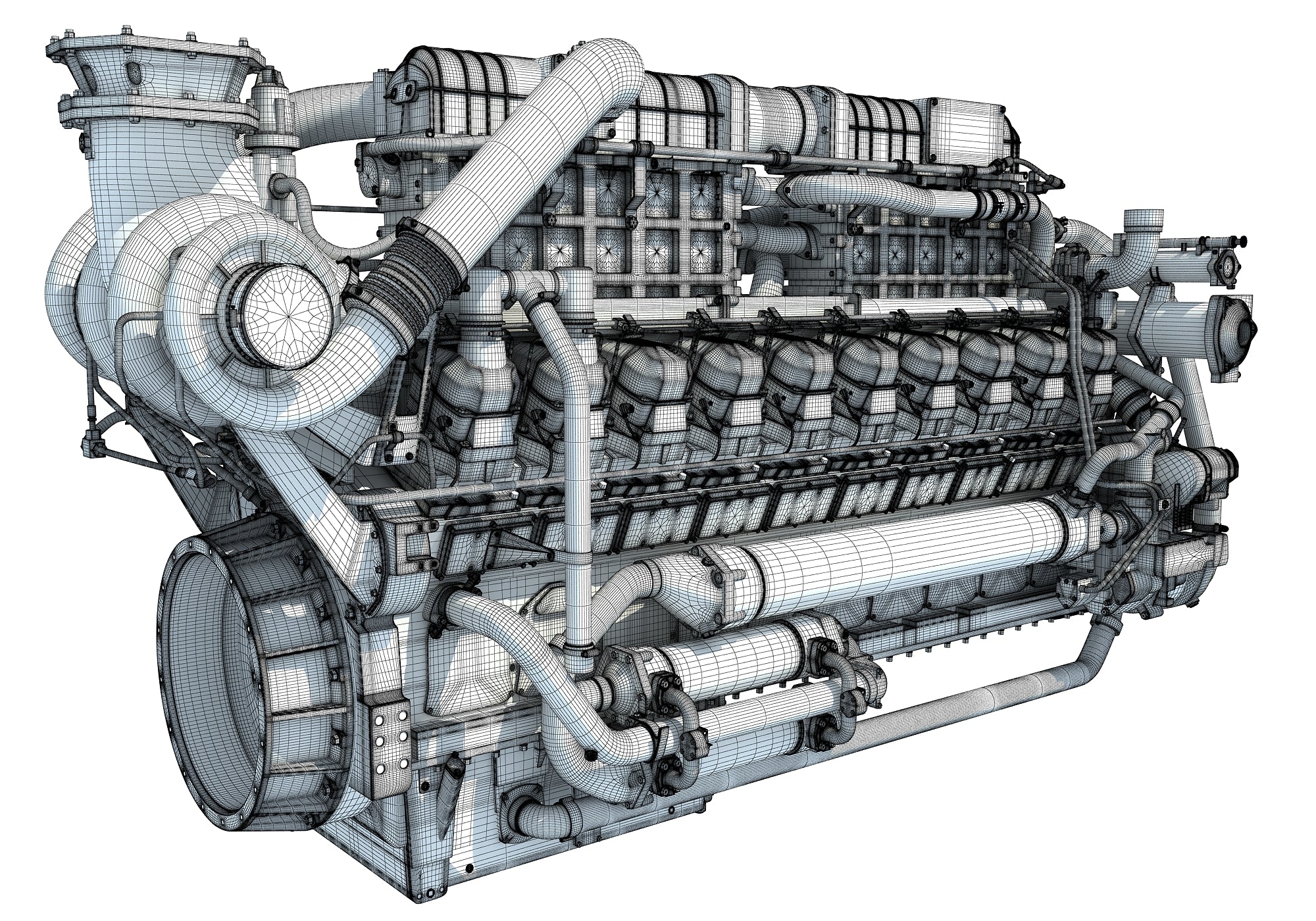 20 Cylinders Engine 3D Models