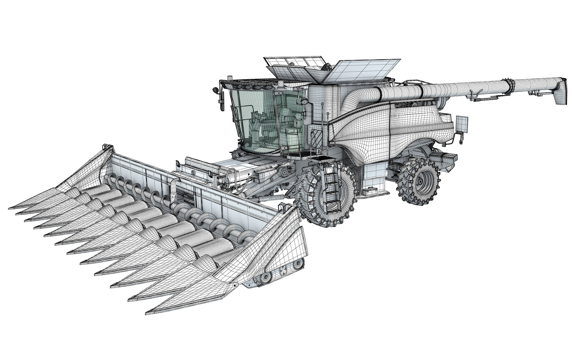 3D Models Corn Combine