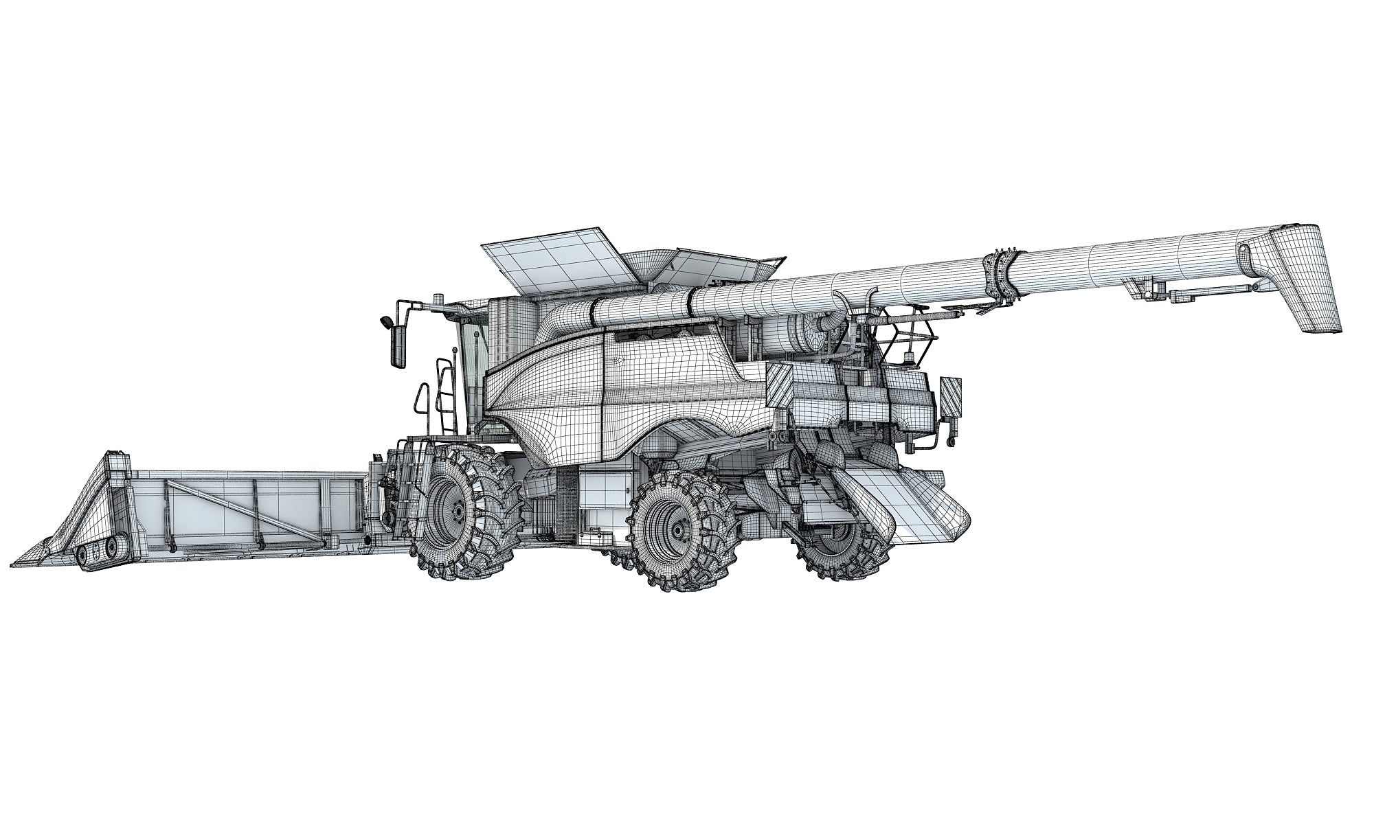 3D Models Corn Combine