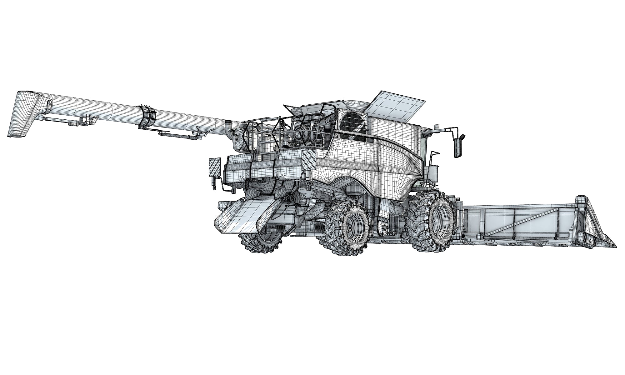 3D Models Corn Combine