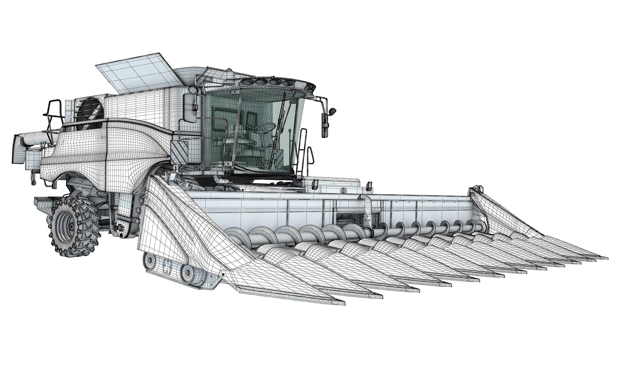 3D Models Corn Combine