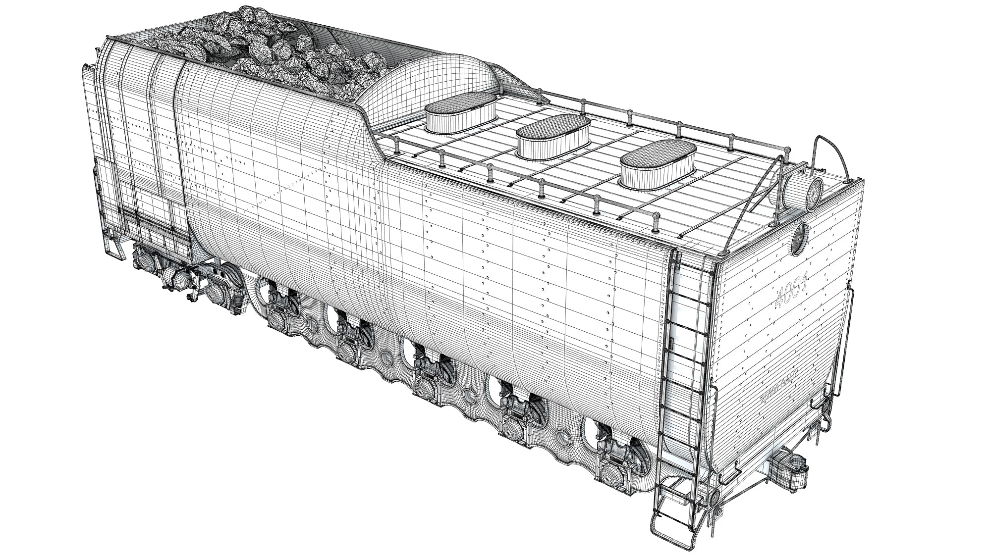 Steam Train Coal Tender Car