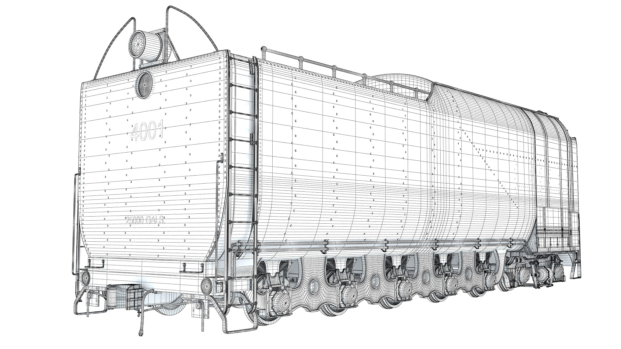 Steam Train Coal Tender Car