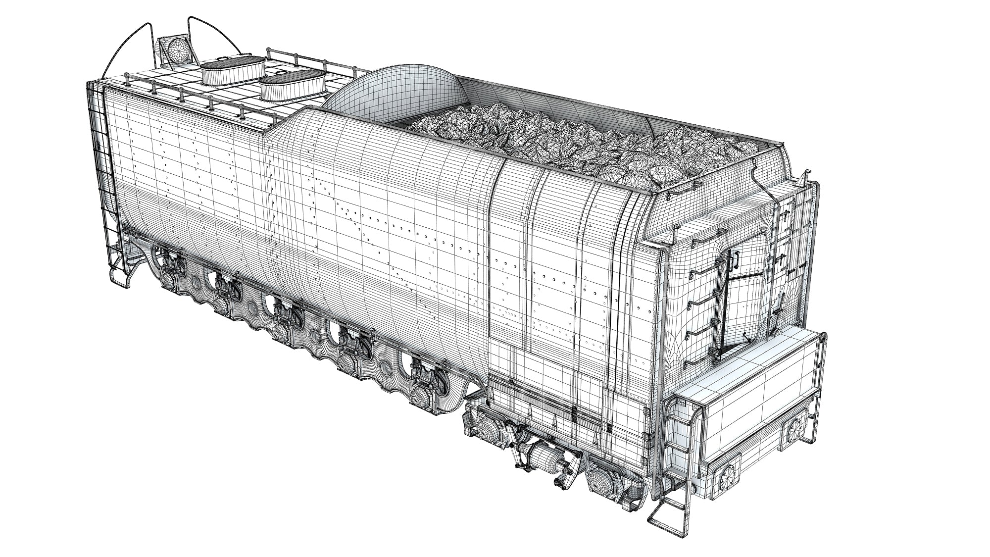 Steam Train Coal Tender Car