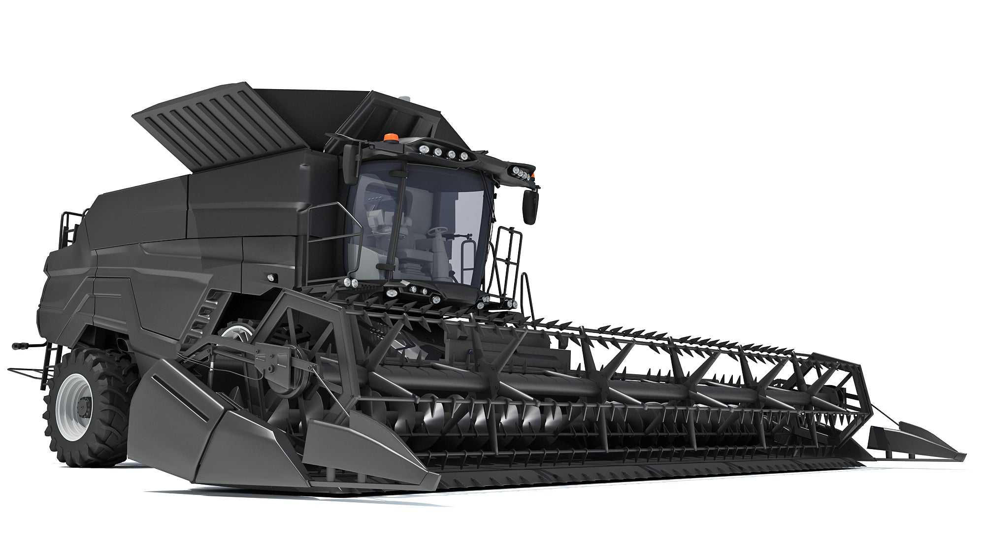 Black Combine Harvester V4