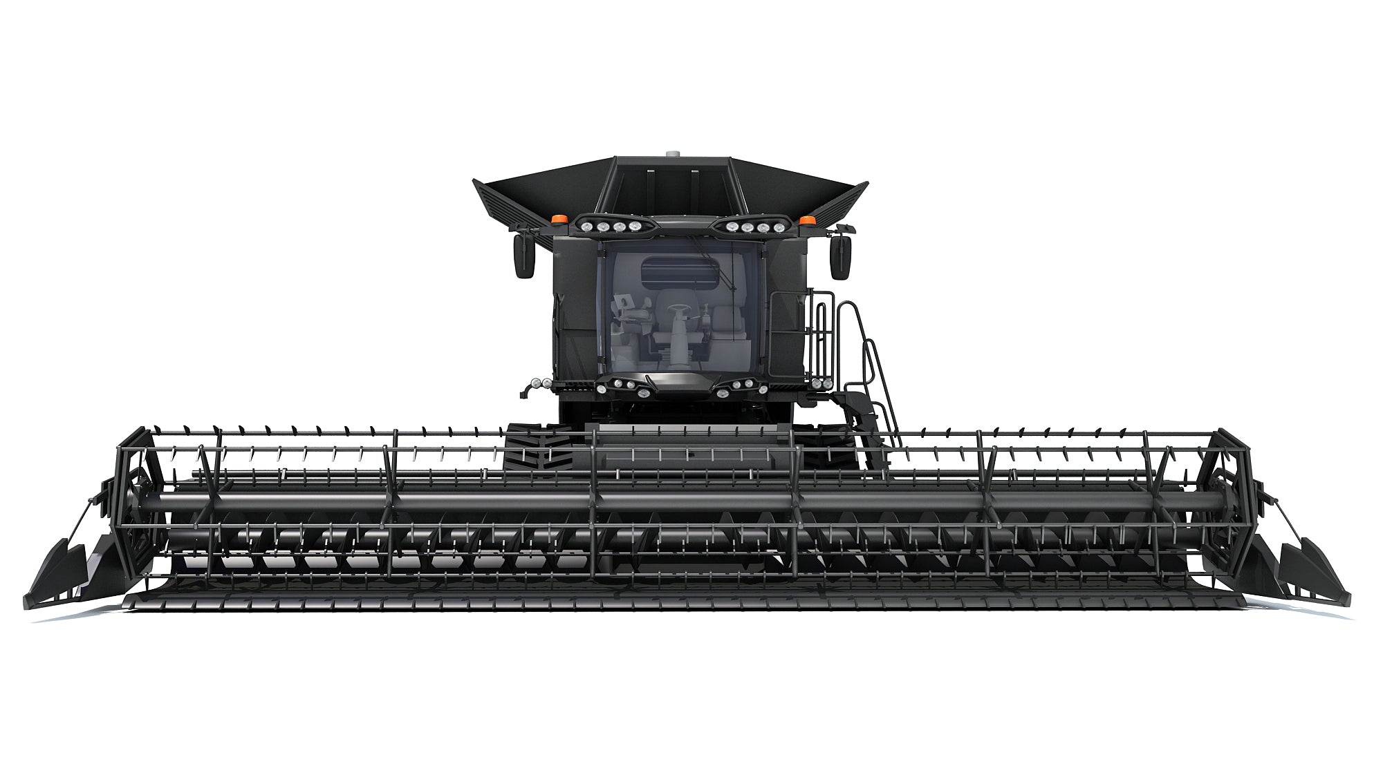 Black Combine Harvester V4