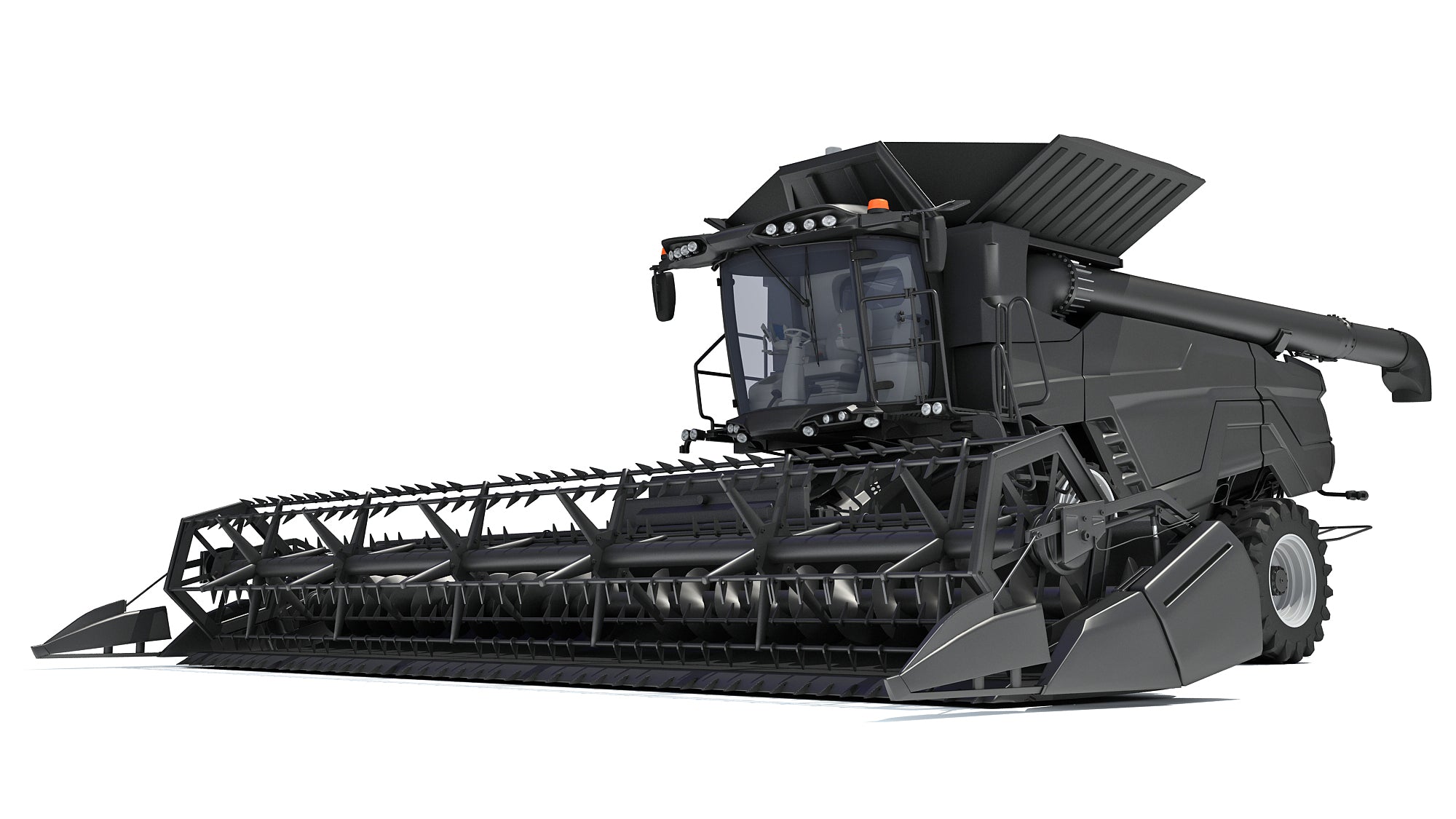 Black Combine Harvester V4
