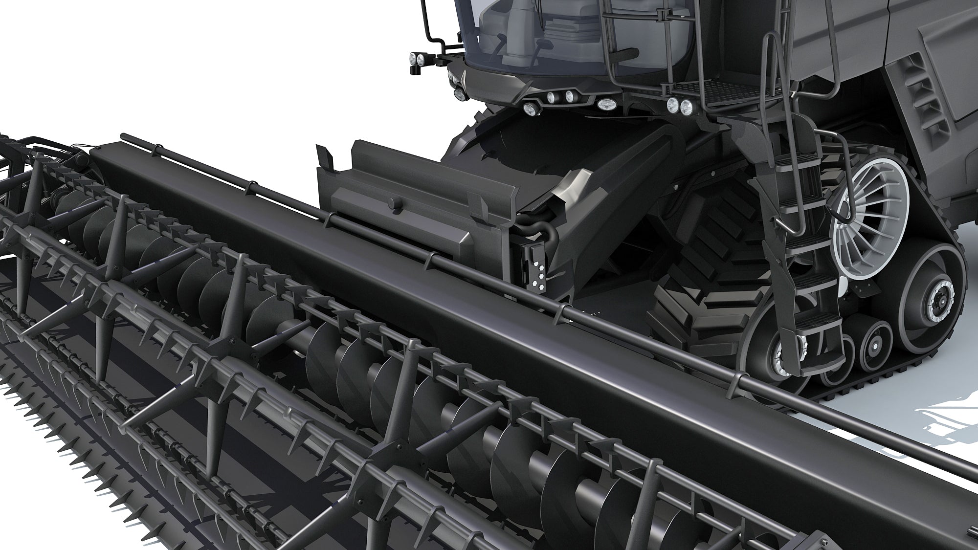 Black Combine Harvester V4