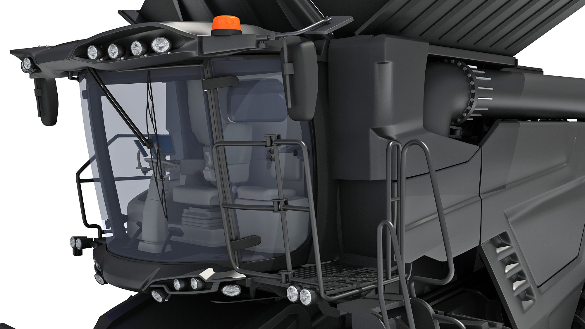 Black Combine Harvester V4