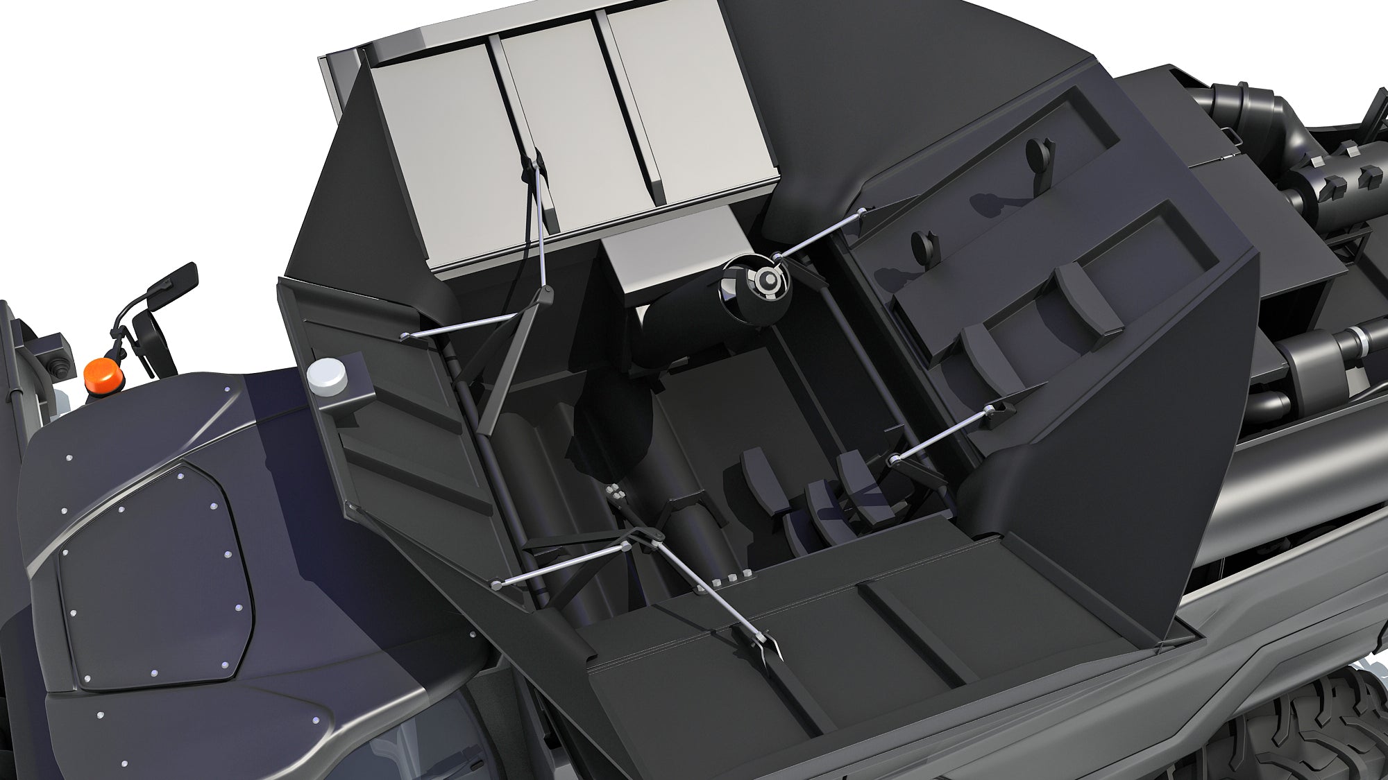 Black Combine Harvester V4