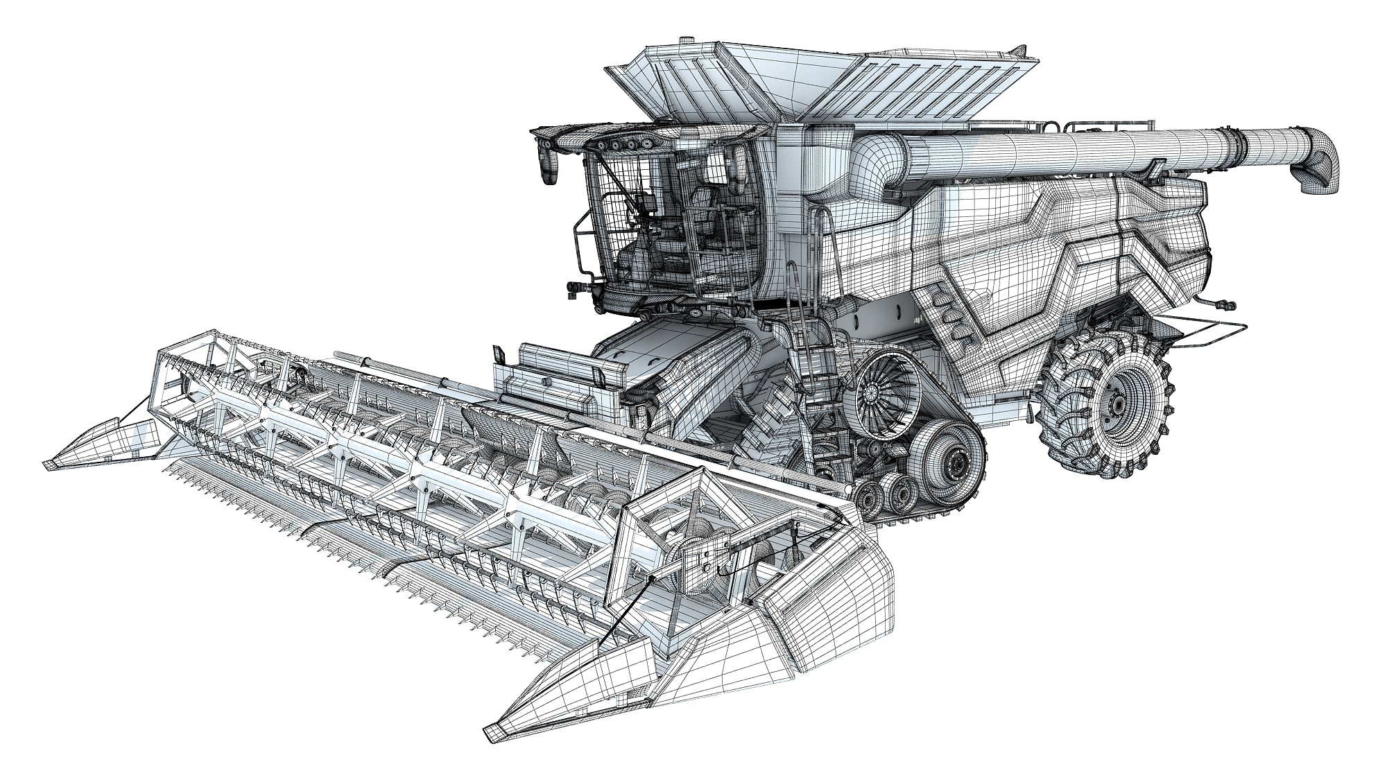 Black Combine Harvester V4