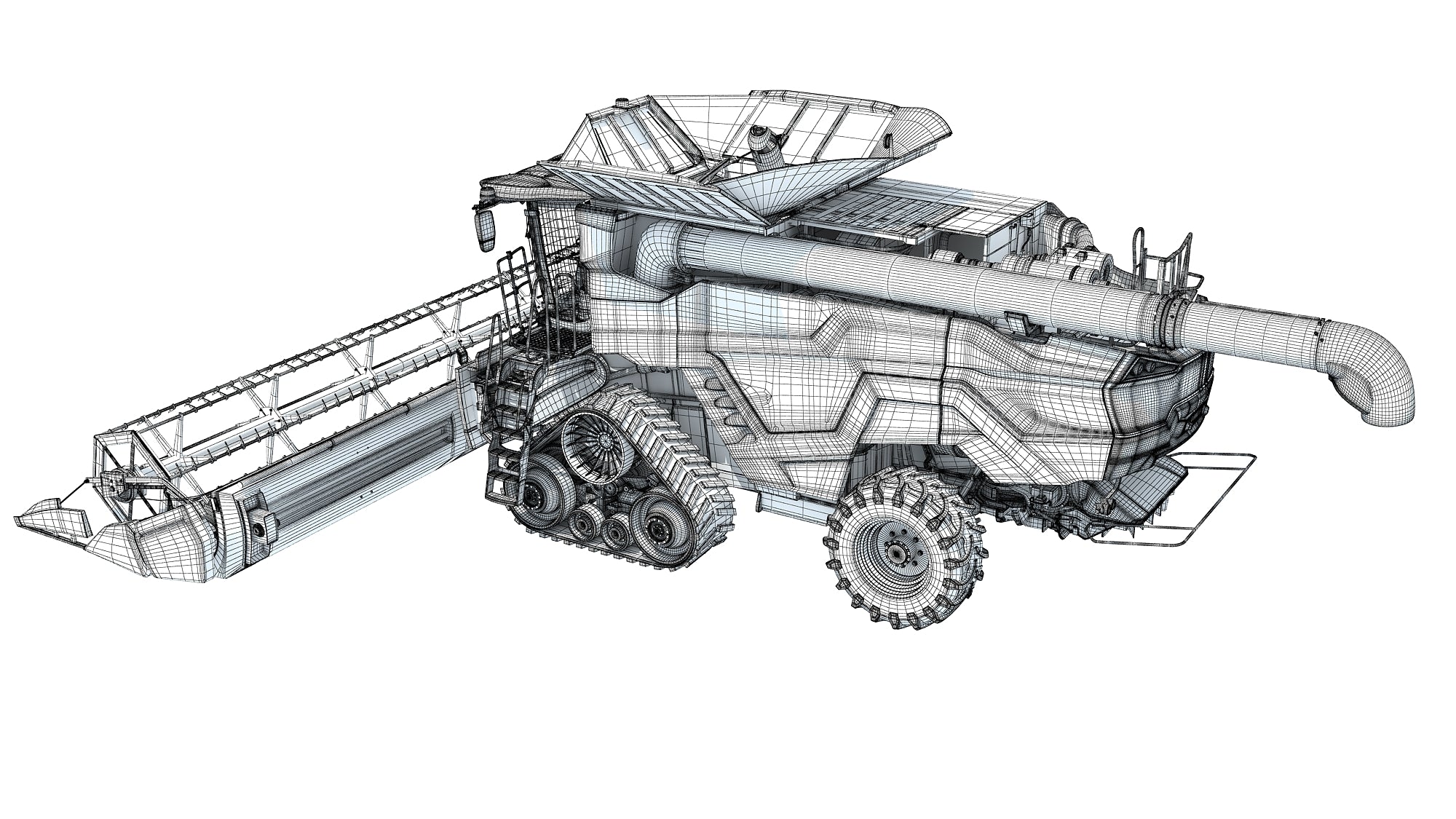 Black Combine Harvester V4