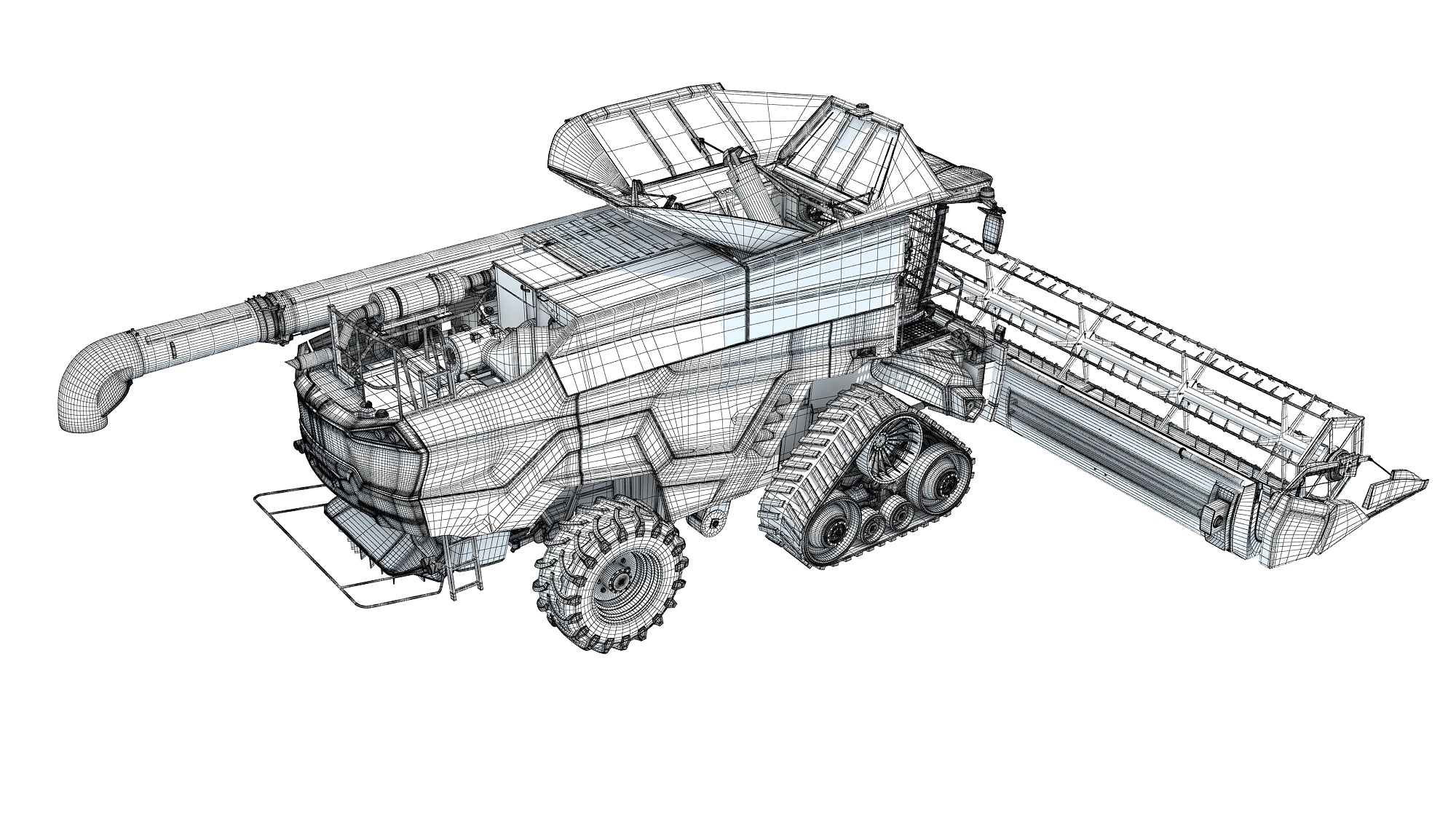 Black Combine Harvester V4