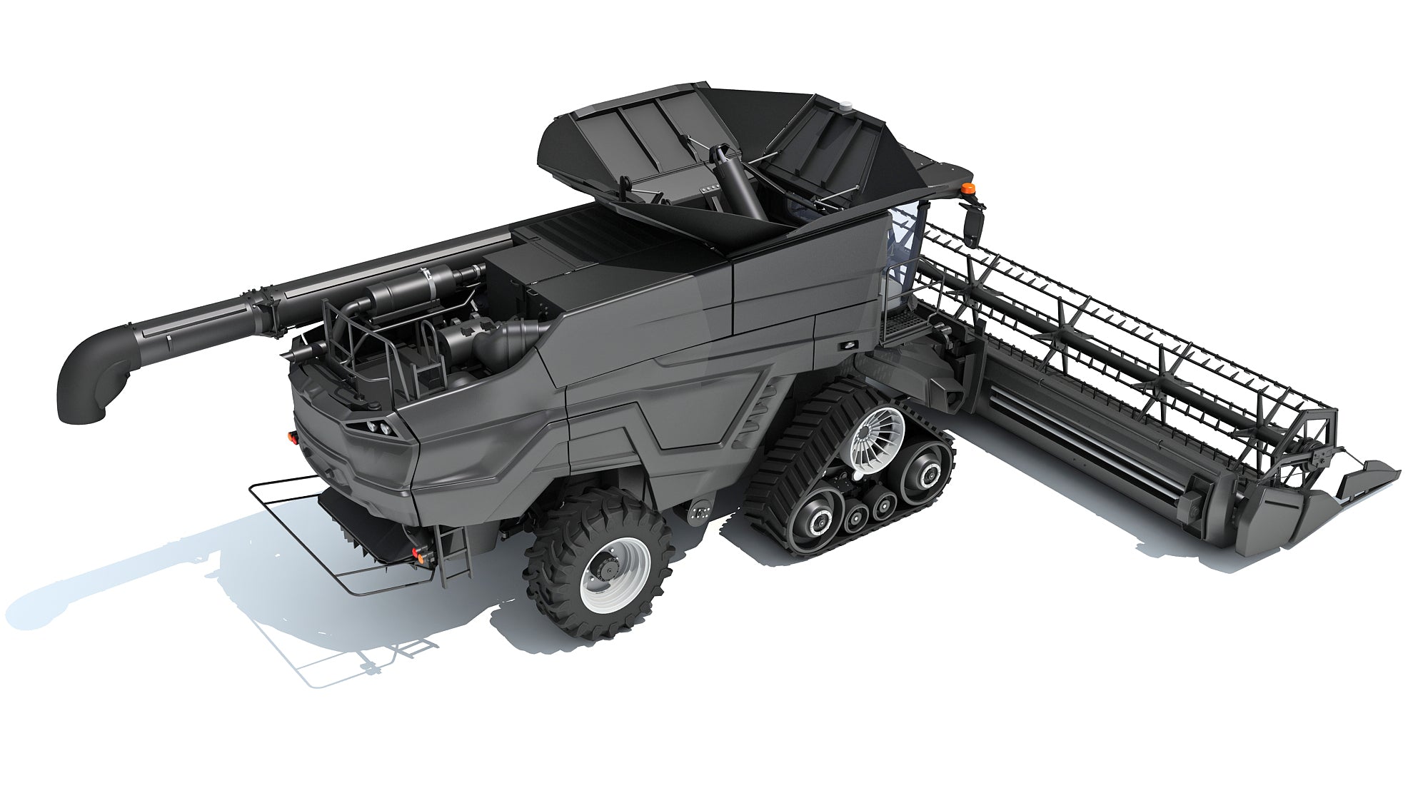 Black Combine Harvester V4