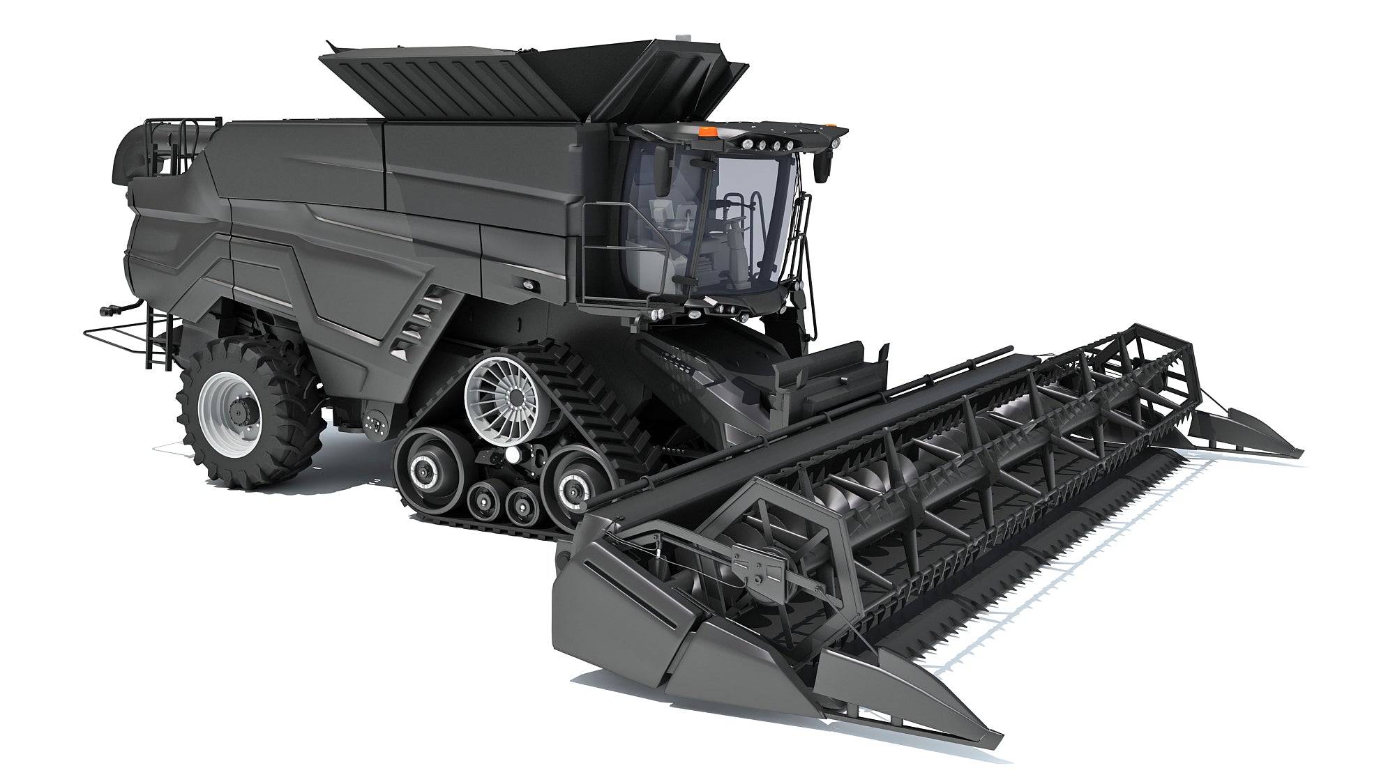 Black Combine Harvester V4