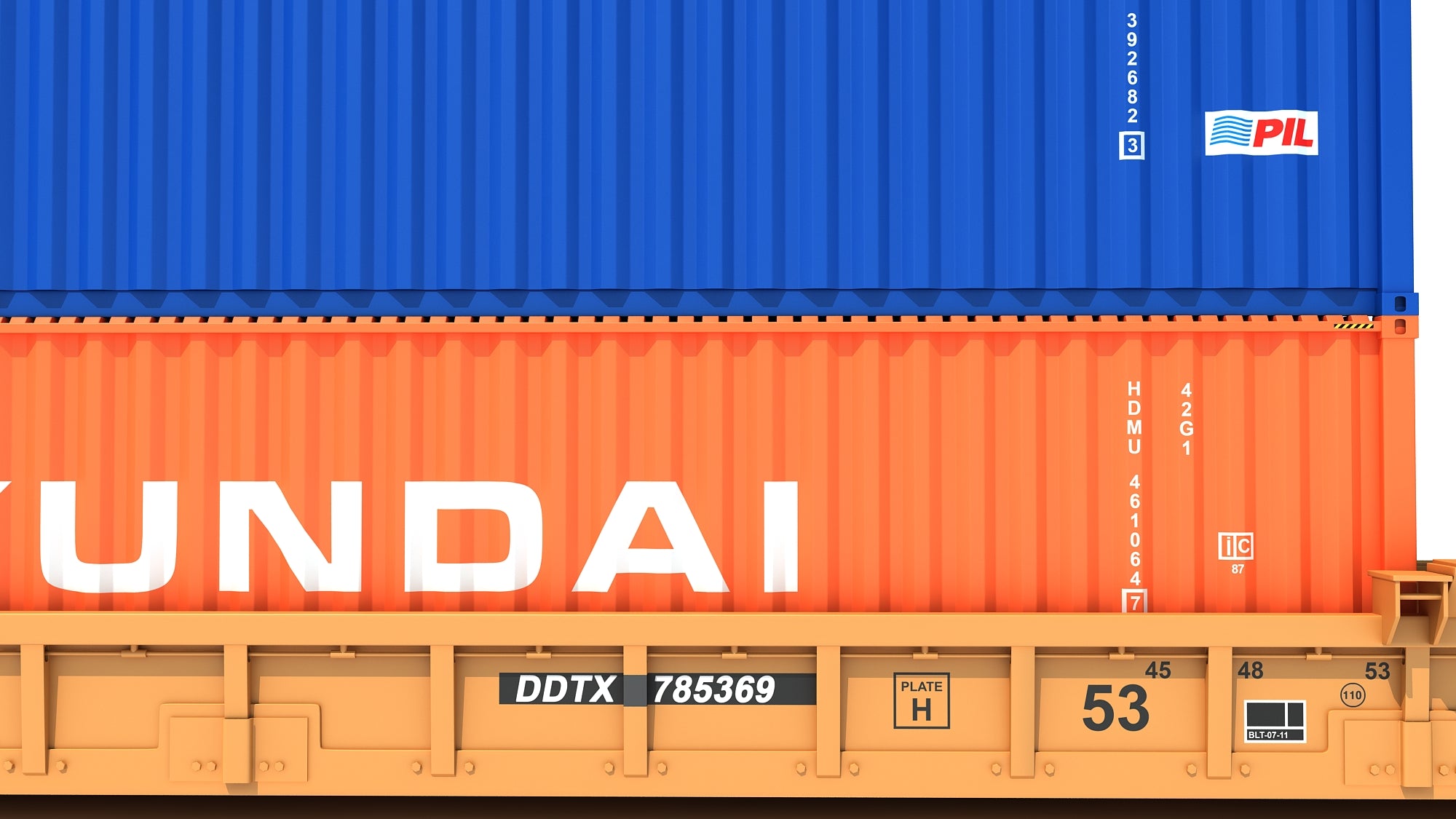 Double Stack Container Railcar