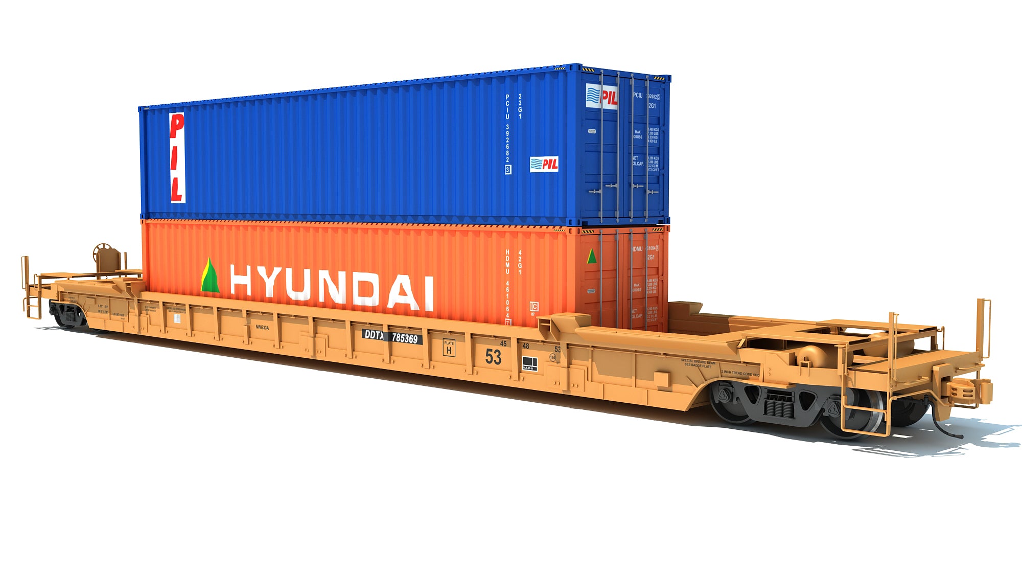 Double Stack Container Railcar