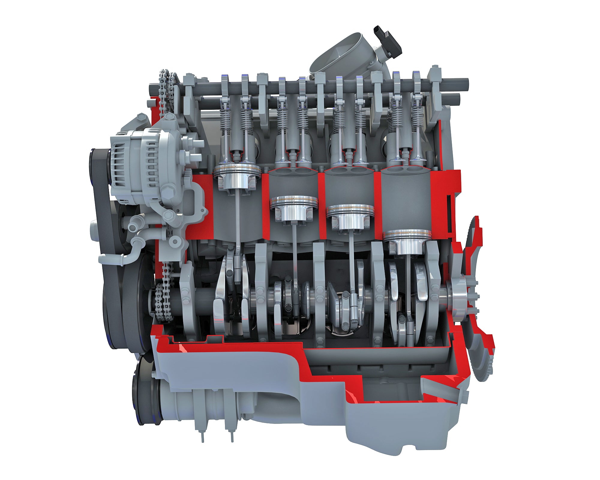V8 Engine Animation V8 Engine Working Animated 3D Model $250 .ma