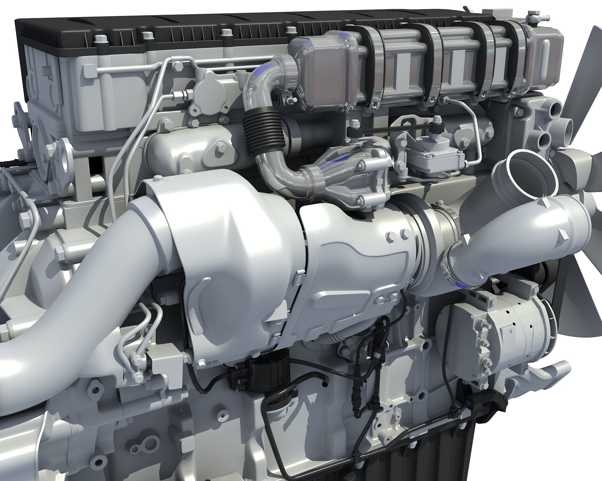 Truck Engine 3D Model