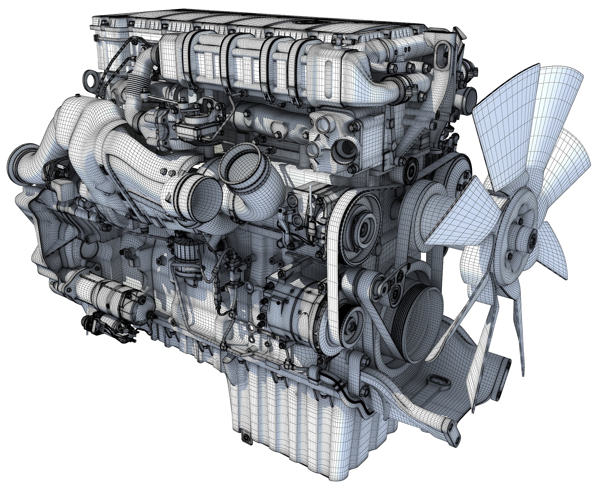 Truck Engine 3D Models