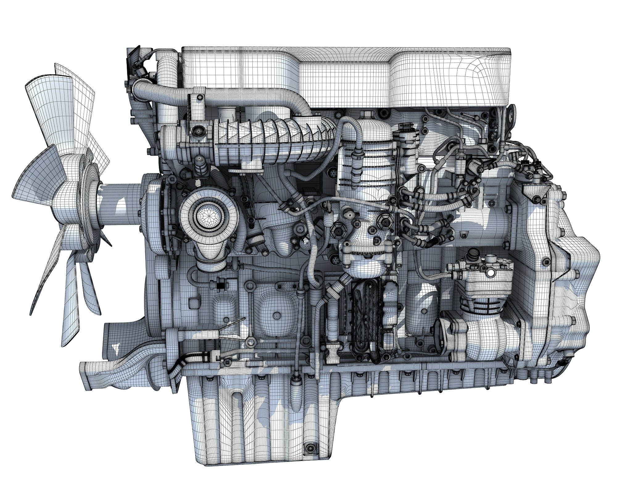 Truck Engine 3D Models