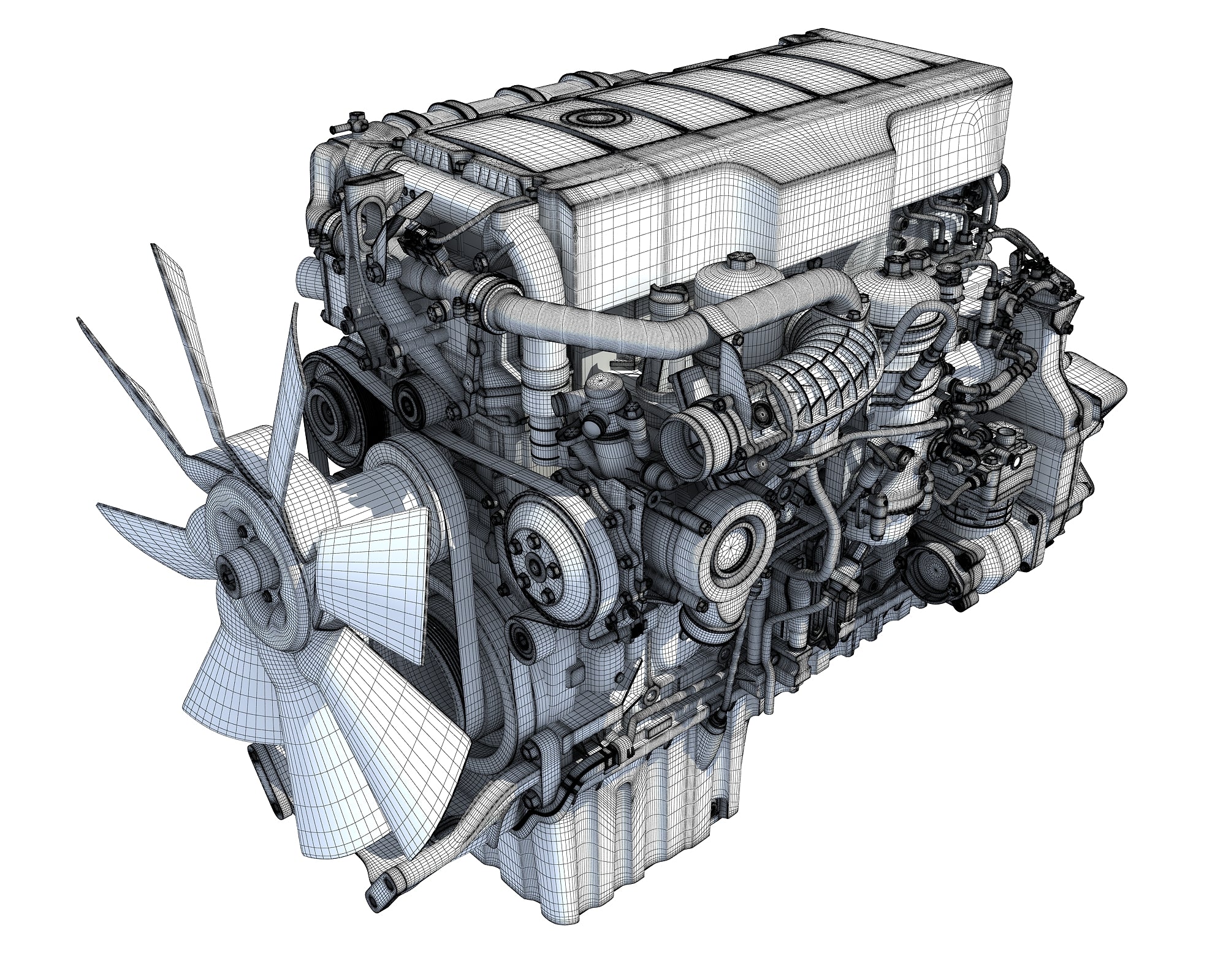 Truck Engine 3D Models