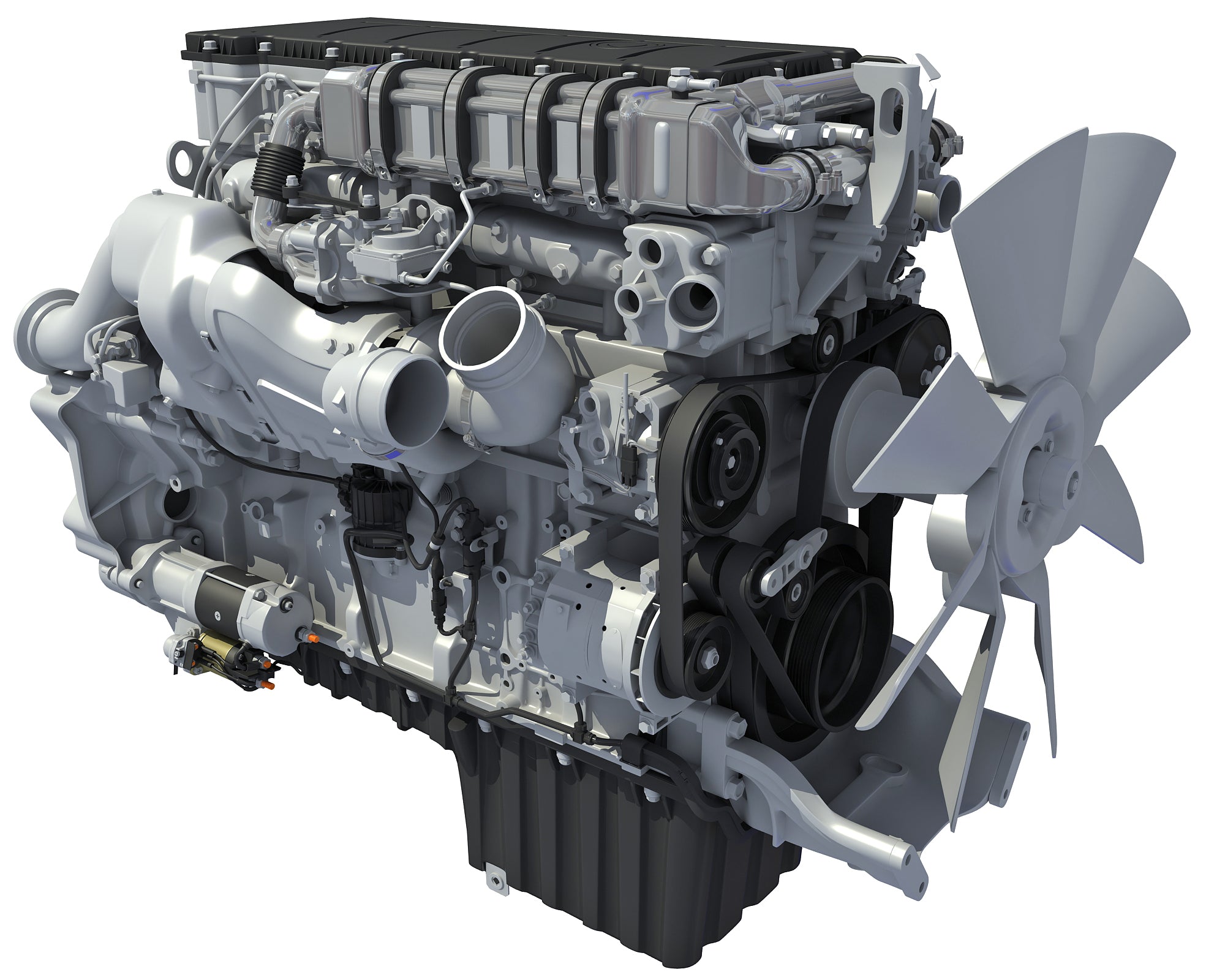 Dot Engine Detroit Truck Engine 3D Model – 3D Horse