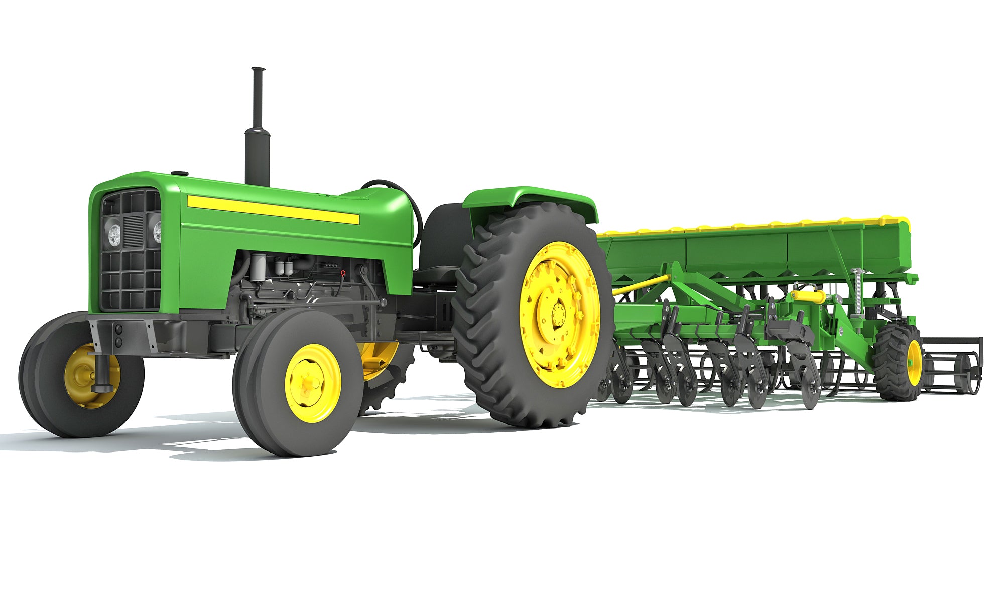 Disc Harrow Tractor 3D Models