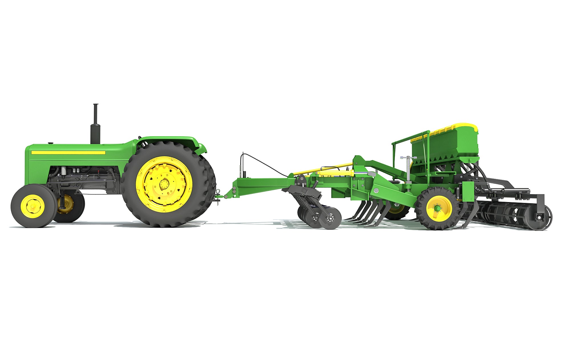 Disc Harrow Tractor 3D Models