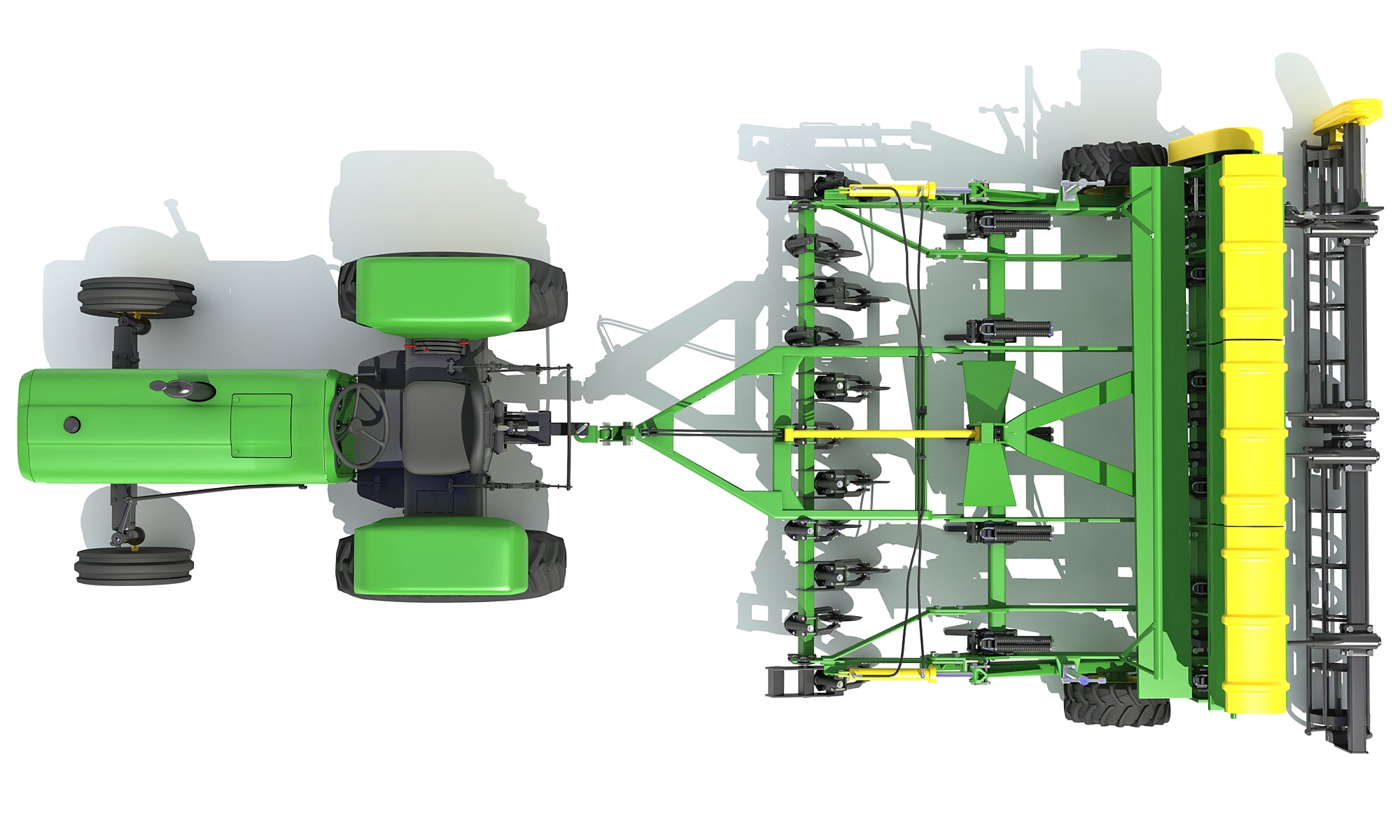 Disc Harrow Tractor 3D Models