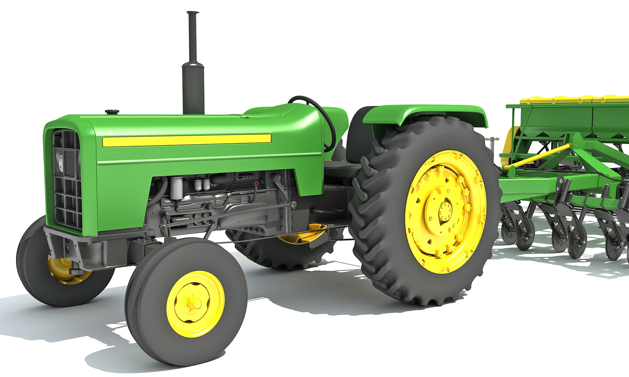 Disc Harrow Tractor 3D Models