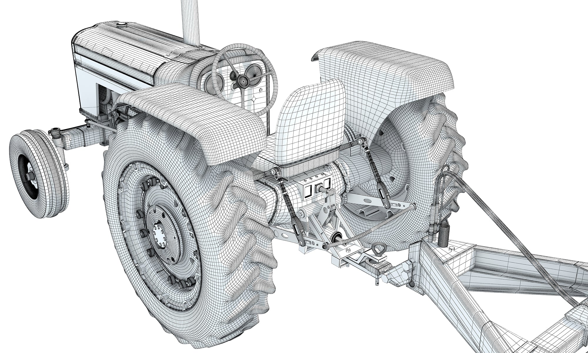 Disc Harrow Tractor 3D Models